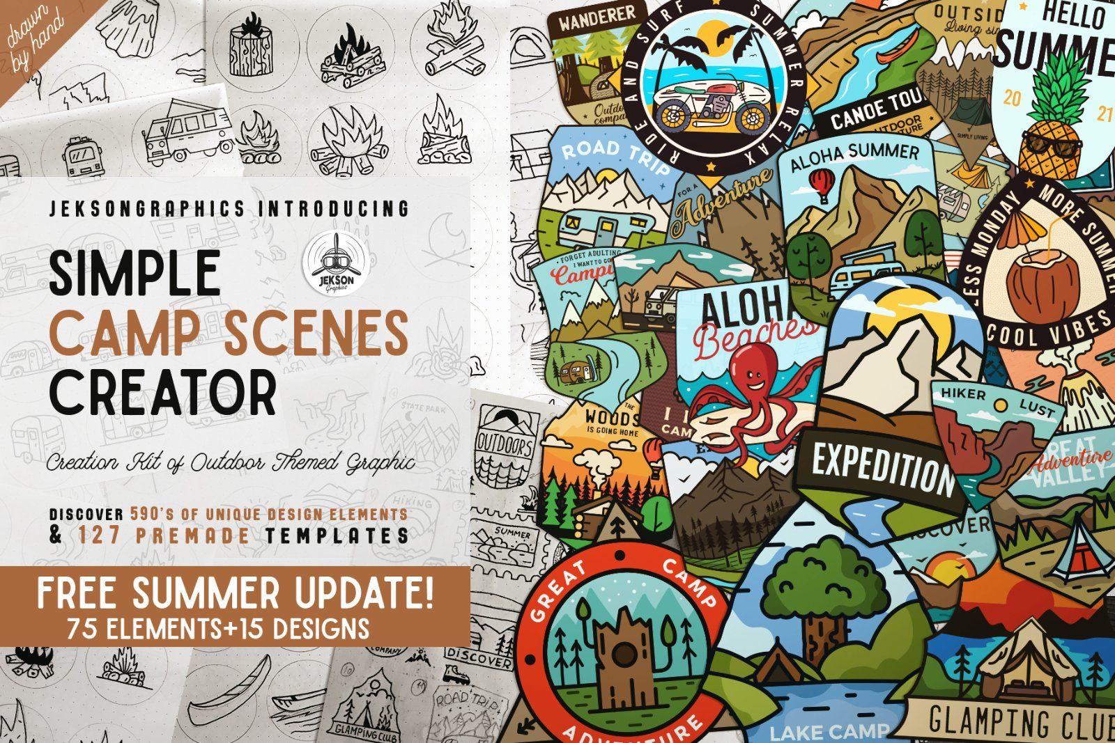 Simple Camp Scenes Creation Kit — image 1