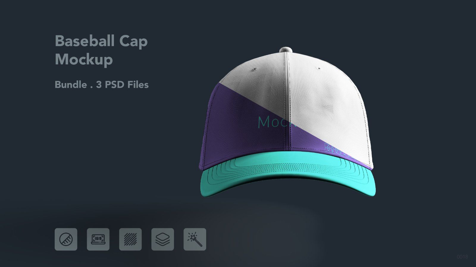 Baseball Cap Mockup – Hat Design, 3 PSD Files — image 1