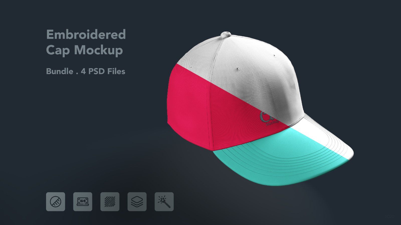 Embroidered Cap Mockup – Baseball Hat Branding, 4 PSD Files — image 1