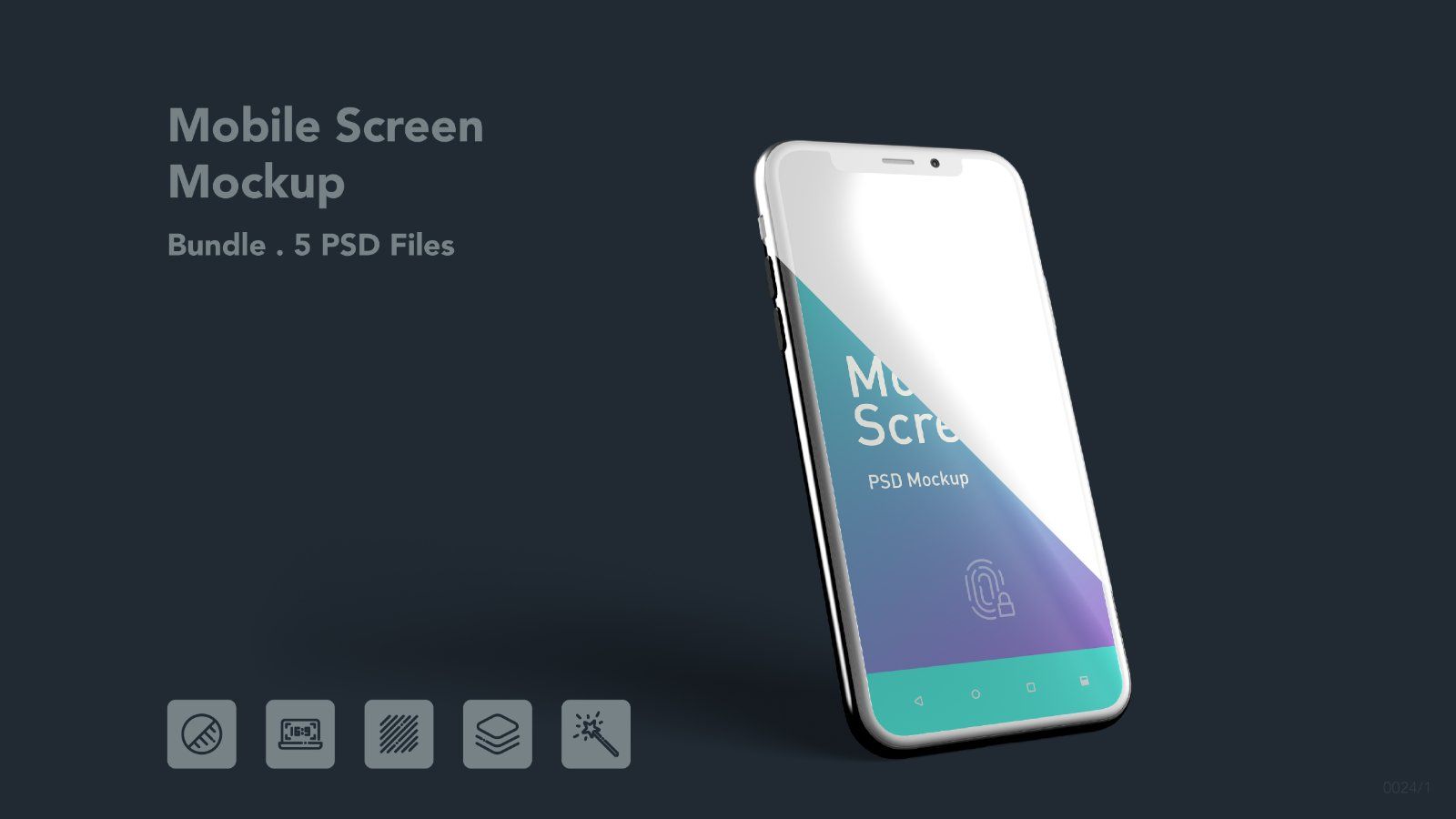 Mobile Display Mockup – Smartphone Screen Bundle, 5 PSDs — image 1