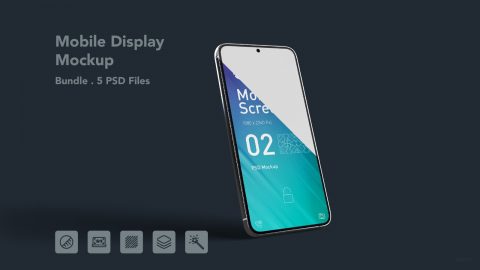 Smartphone Screen Mockup - 5 PSDs