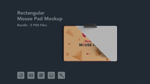 Rectangular Mouse Pad Mockup – 5PSD Bundle