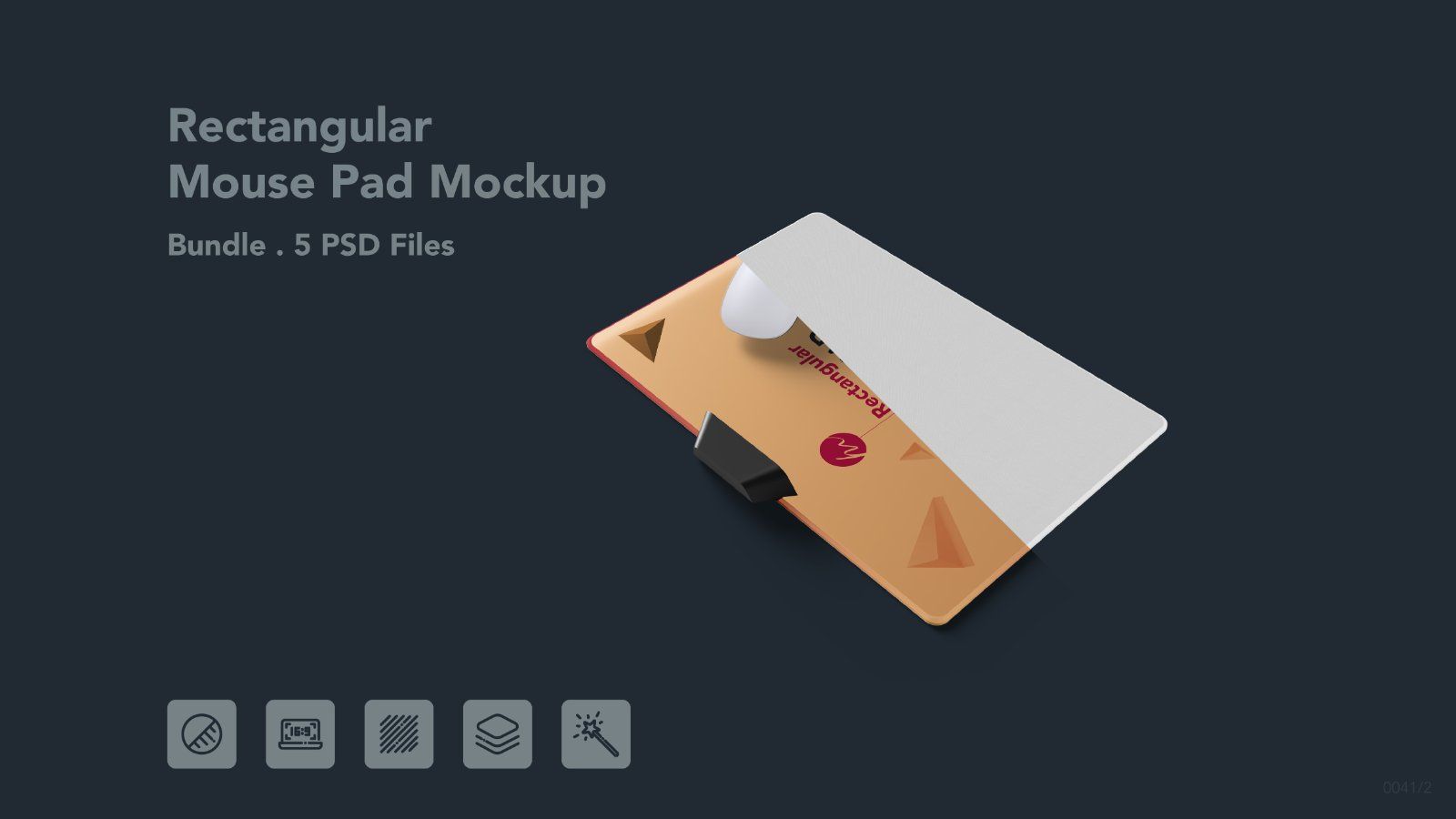 Rectangular Mouse Pad Mockup – 5 PSDs — image 1