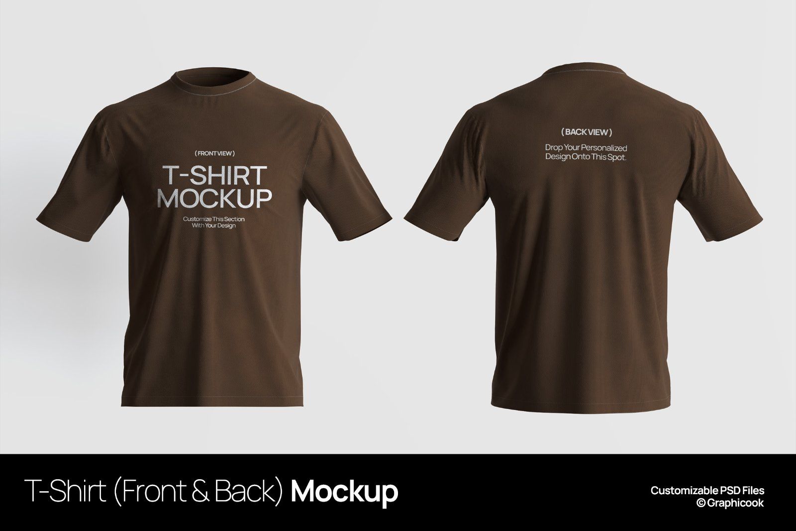 T-Shirt (Front & Back) Mockup — image 1