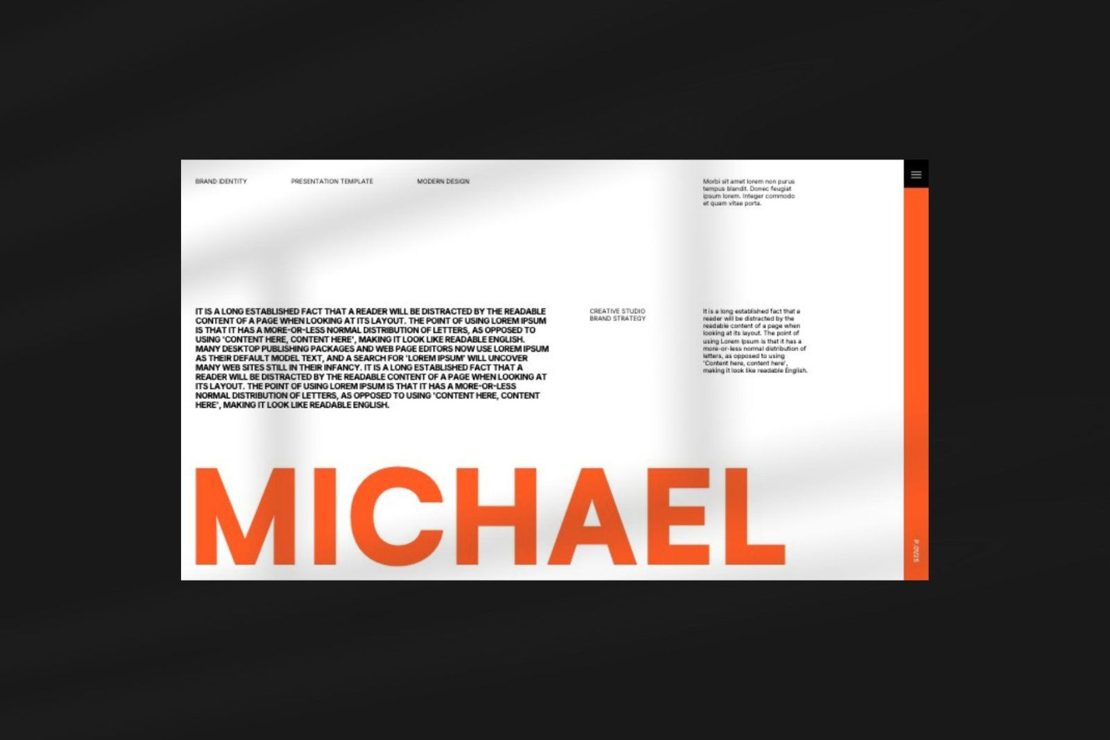 Michael - Brand Portfolio Keynote Template — image 2