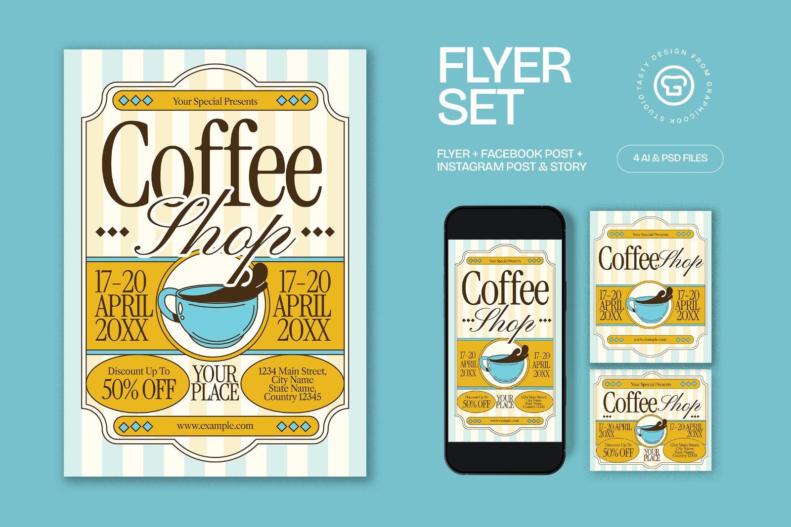 Coffee Shop Promotion Flyer Set — image 1