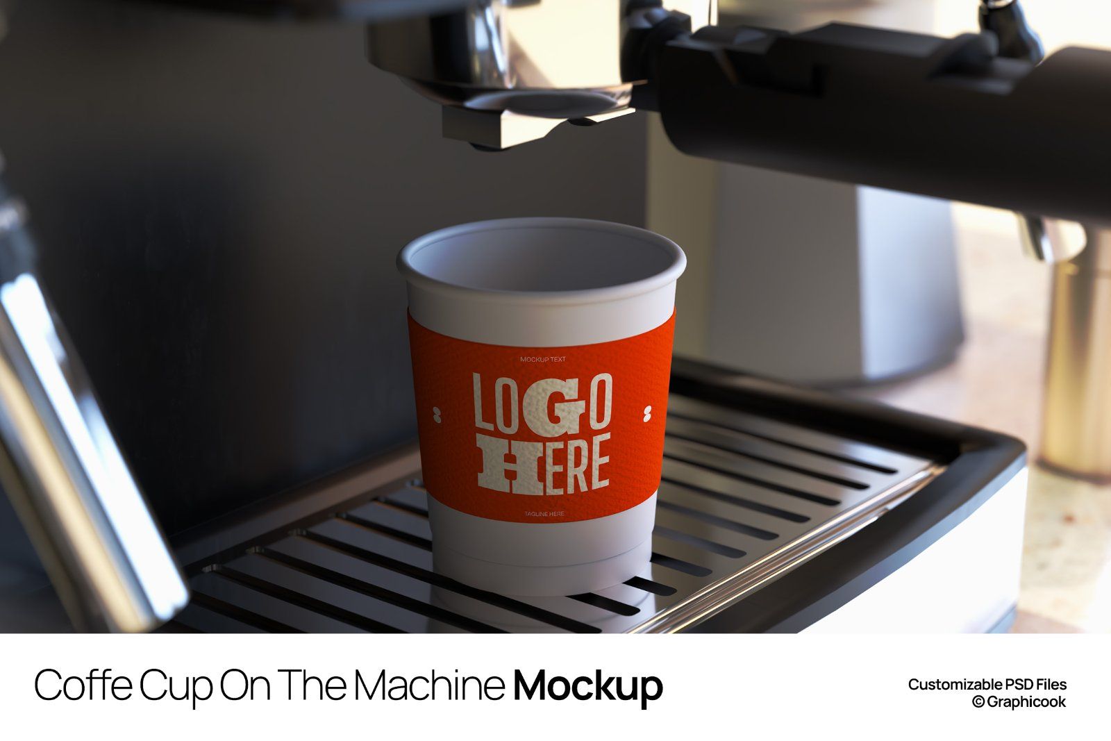 Coffee Cup On The Machine Mockup — image 1