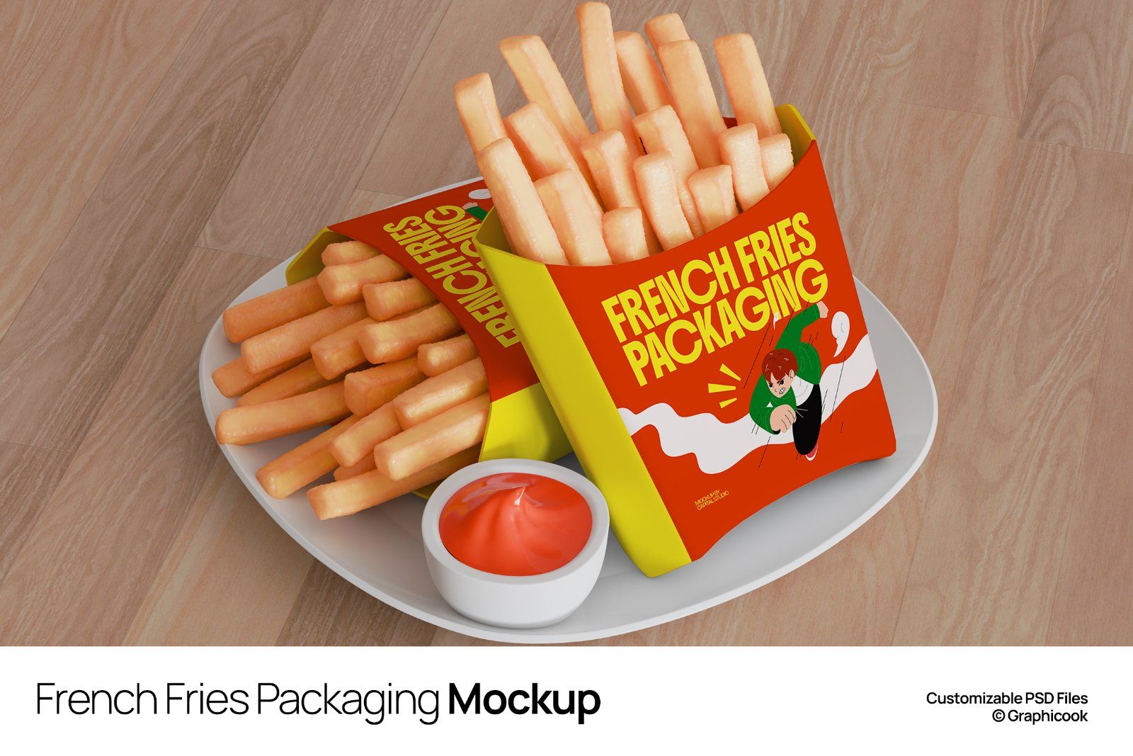 French Fries Packaging Mockup — image 1