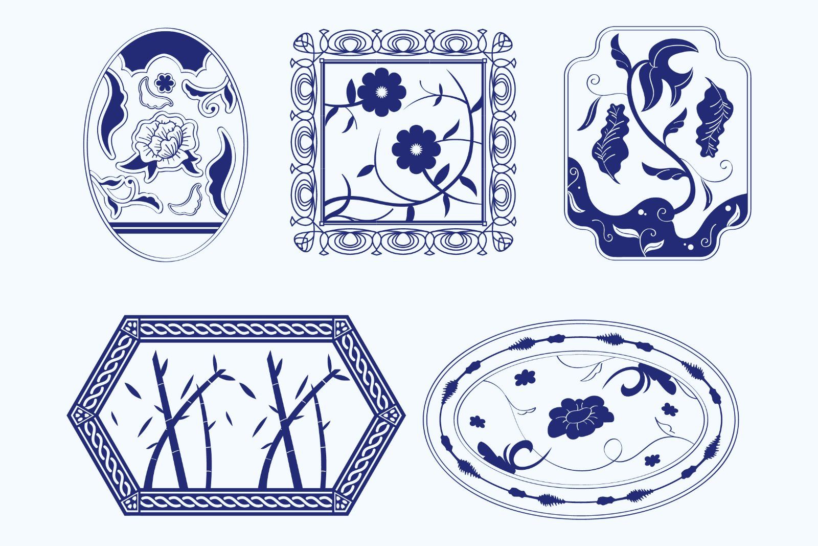 Porcelain Pattern Asset Illustration — image 1