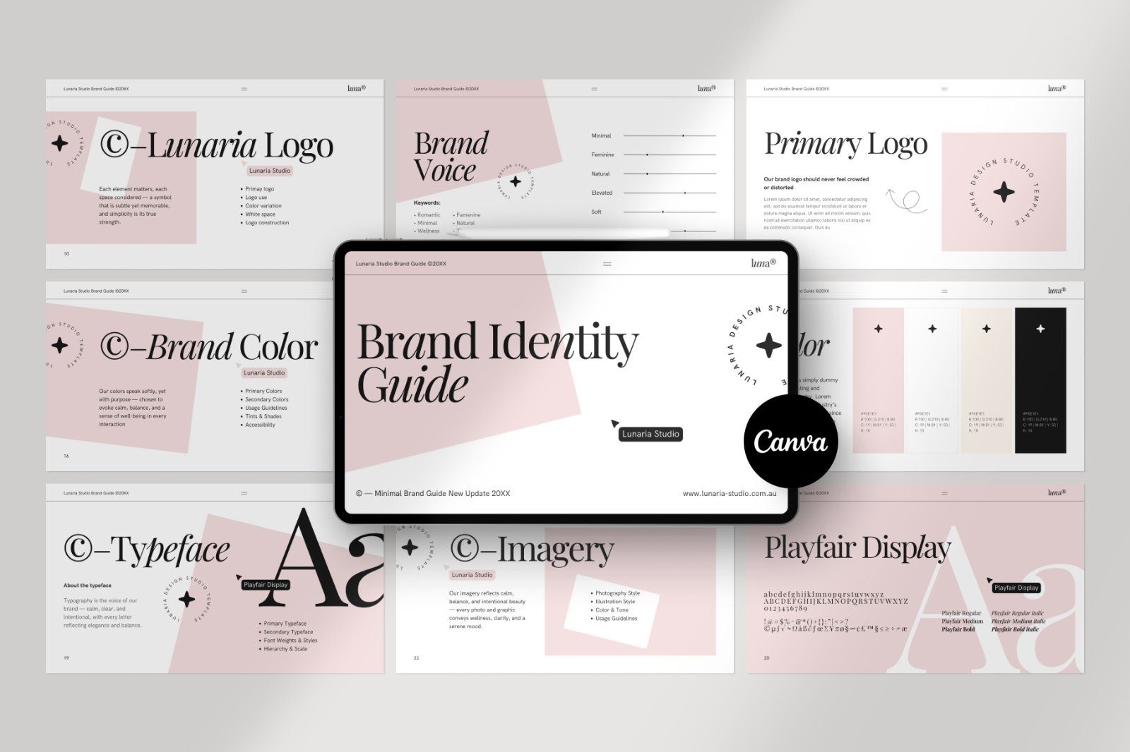 Lunaria Minimal Brand Guide Canva — image 1