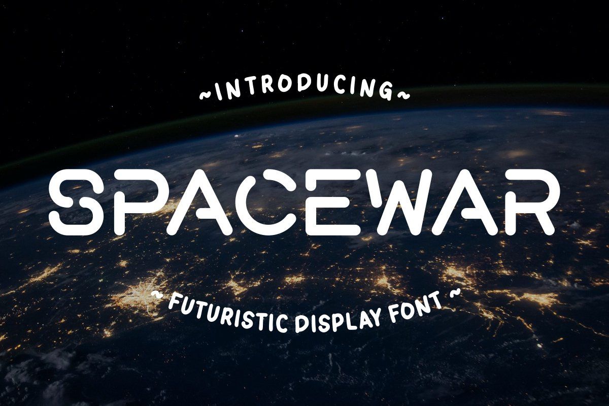 Spacewar - Futuristic Display Font — image 1