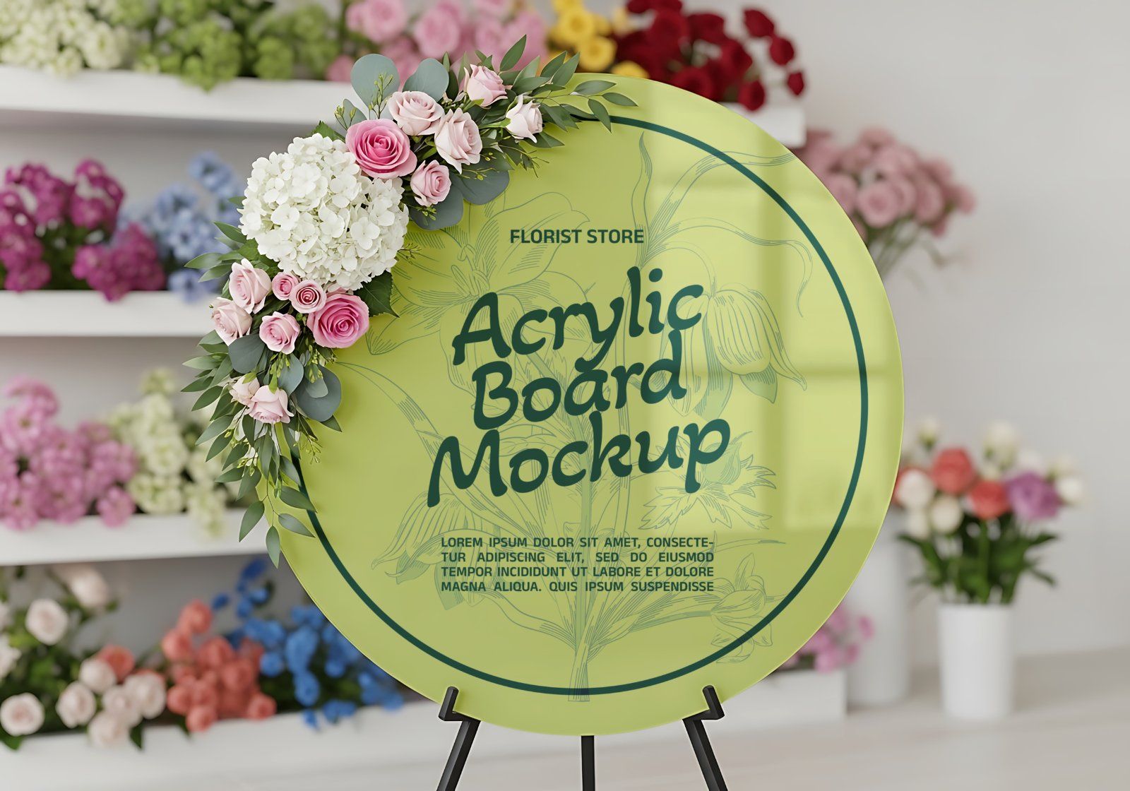 Premium Decorative Flower Shop Branding Mockup Bundle – 15 Aesthetic PSD Scenes for Florist Identity — image 14