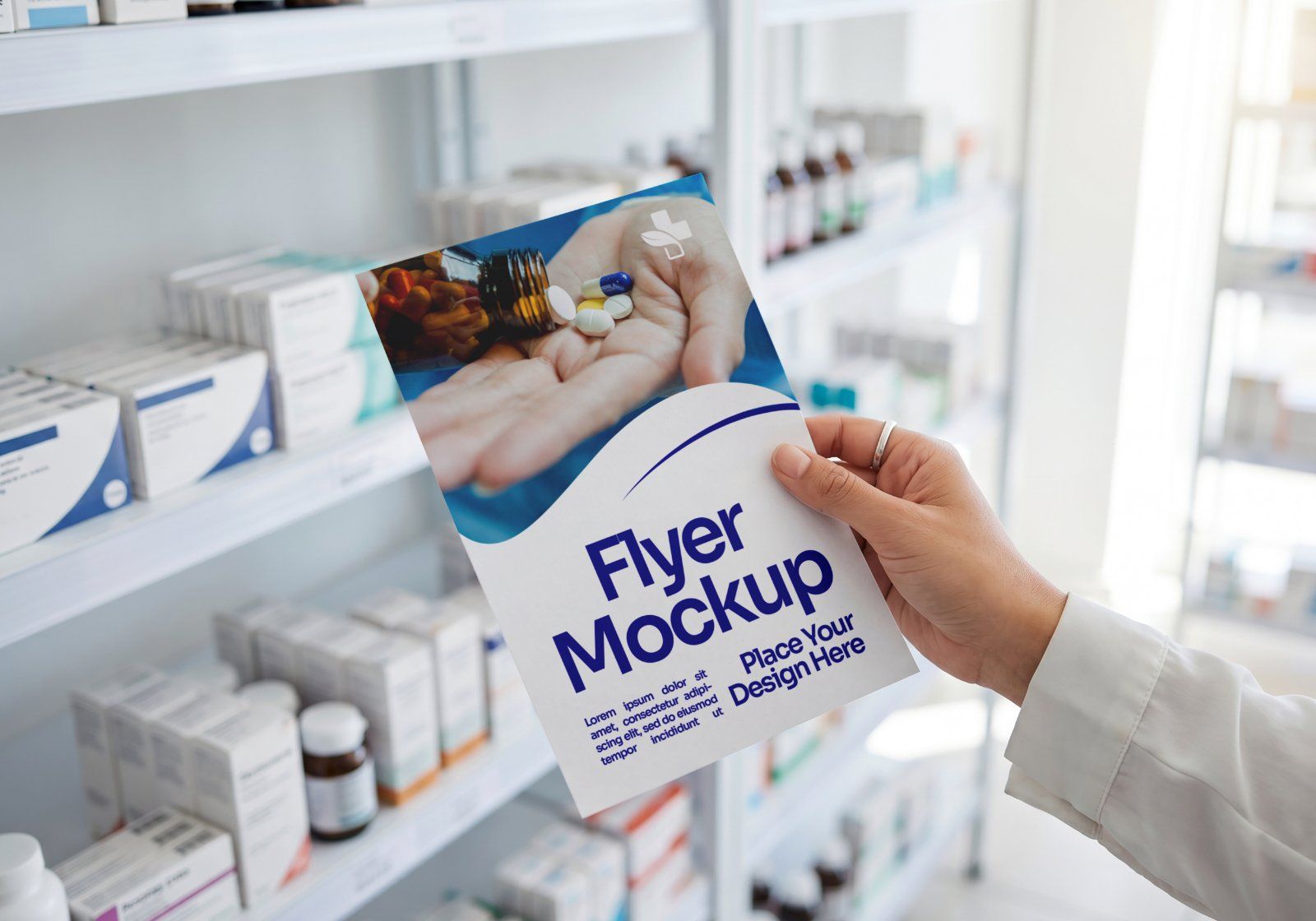 Premium Pharmacy Store Branding Mockup Bundle – 15 Professional Medical & Healthcare PSD Scenes — image 13