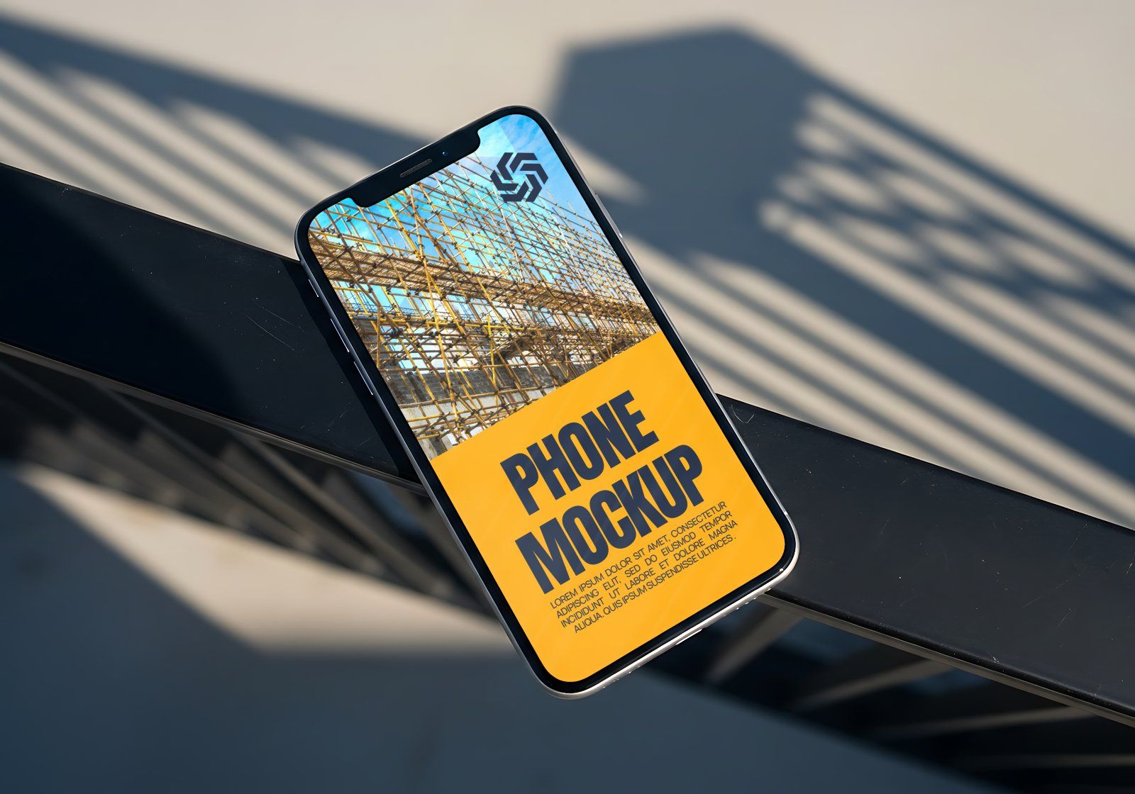 Premium Yellow Construction Site Mockup — image 6