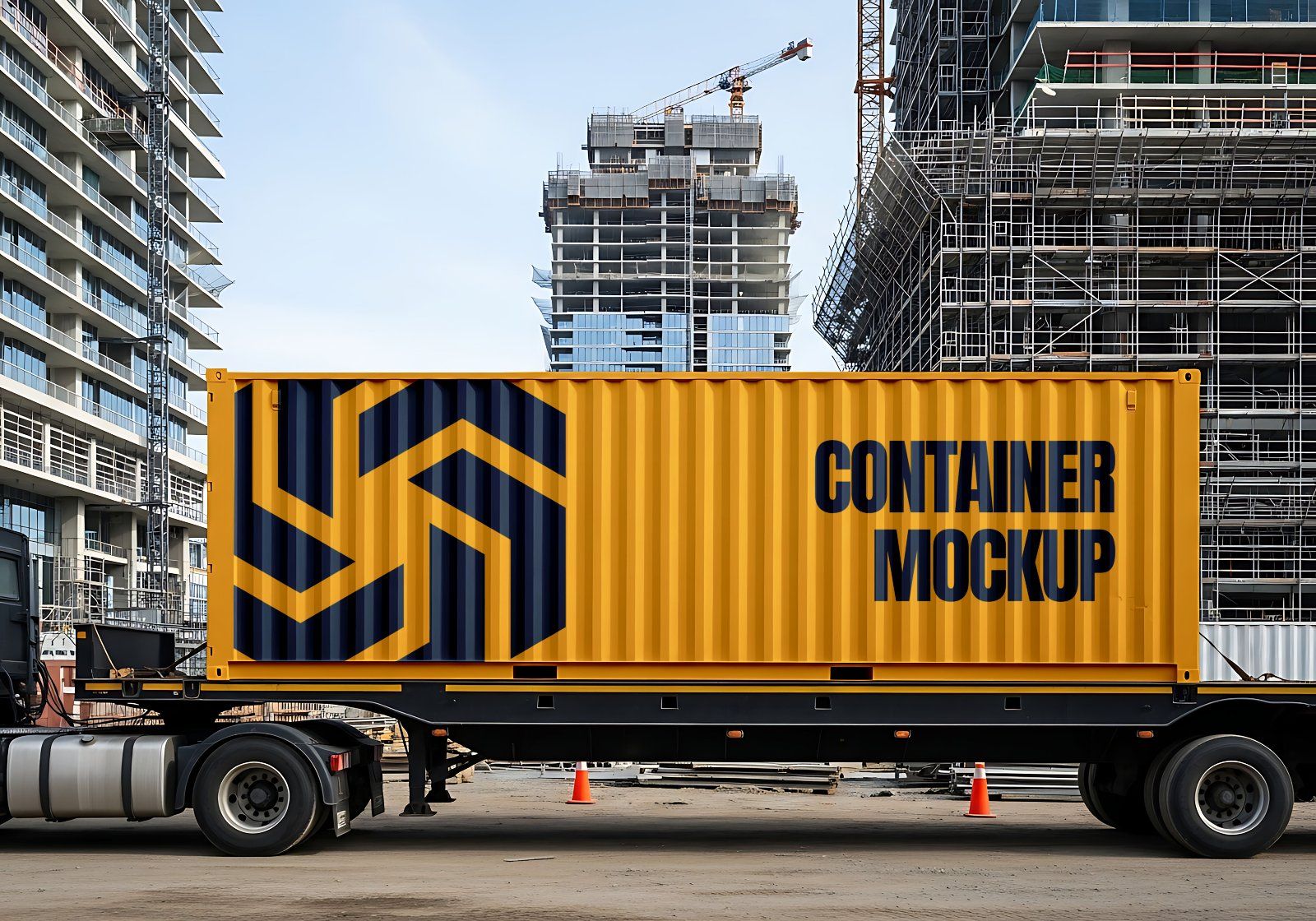 Premium Yellow Construction Site Mockup — image 11
