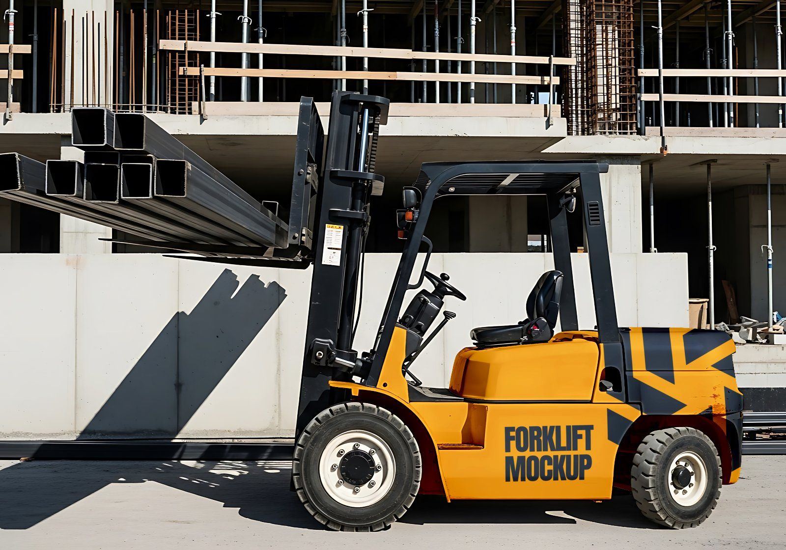 Premium Yellow Construction Site Mockup — image 15