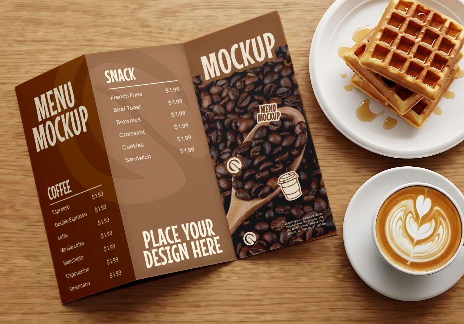 Premium Branding Cozy Black Coffee Shop Mockup — image 3