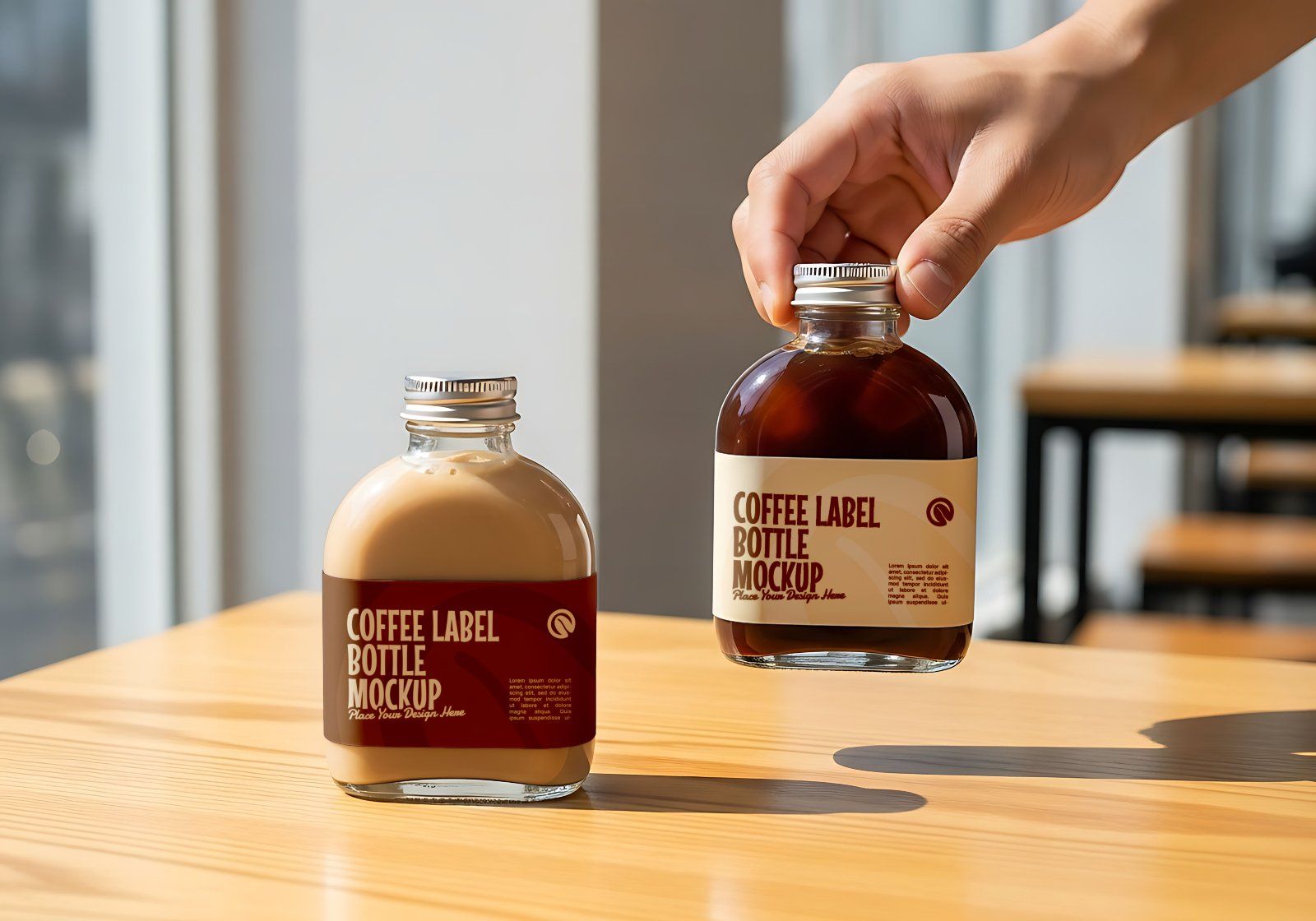 Premium Branding Cozy Black Coffee Shop Mockup — image 8