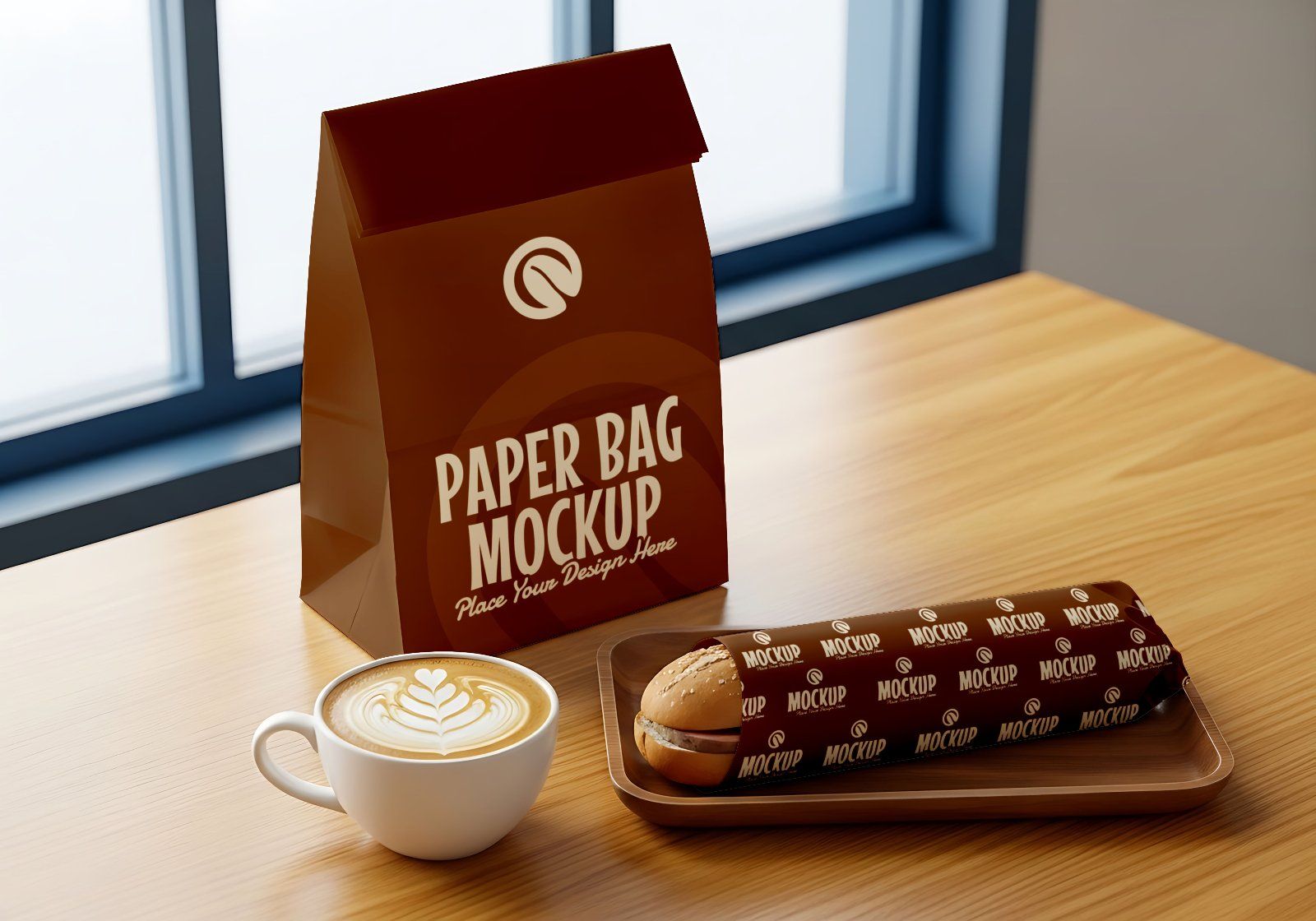 Premium Branding Cozy Black Coffee Shop Mockup — image 10