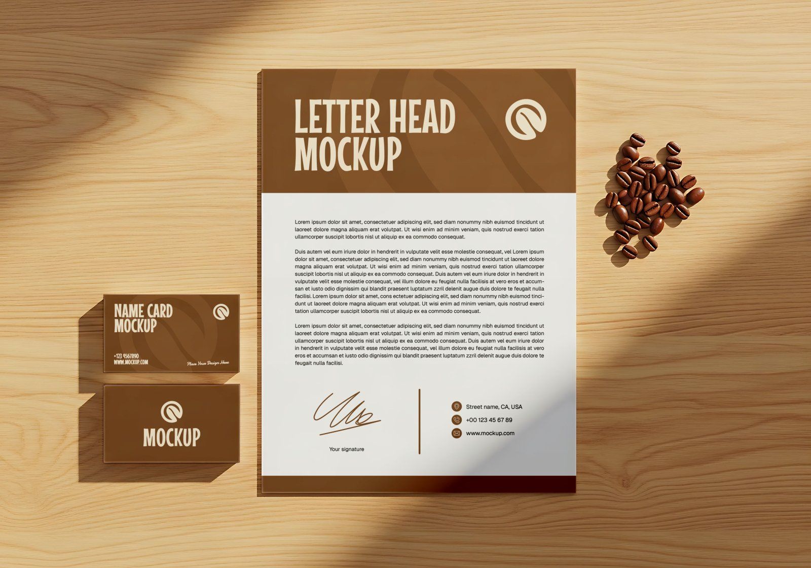 Premium Branding Cozy Black Coffee Shop Mockup — image 12