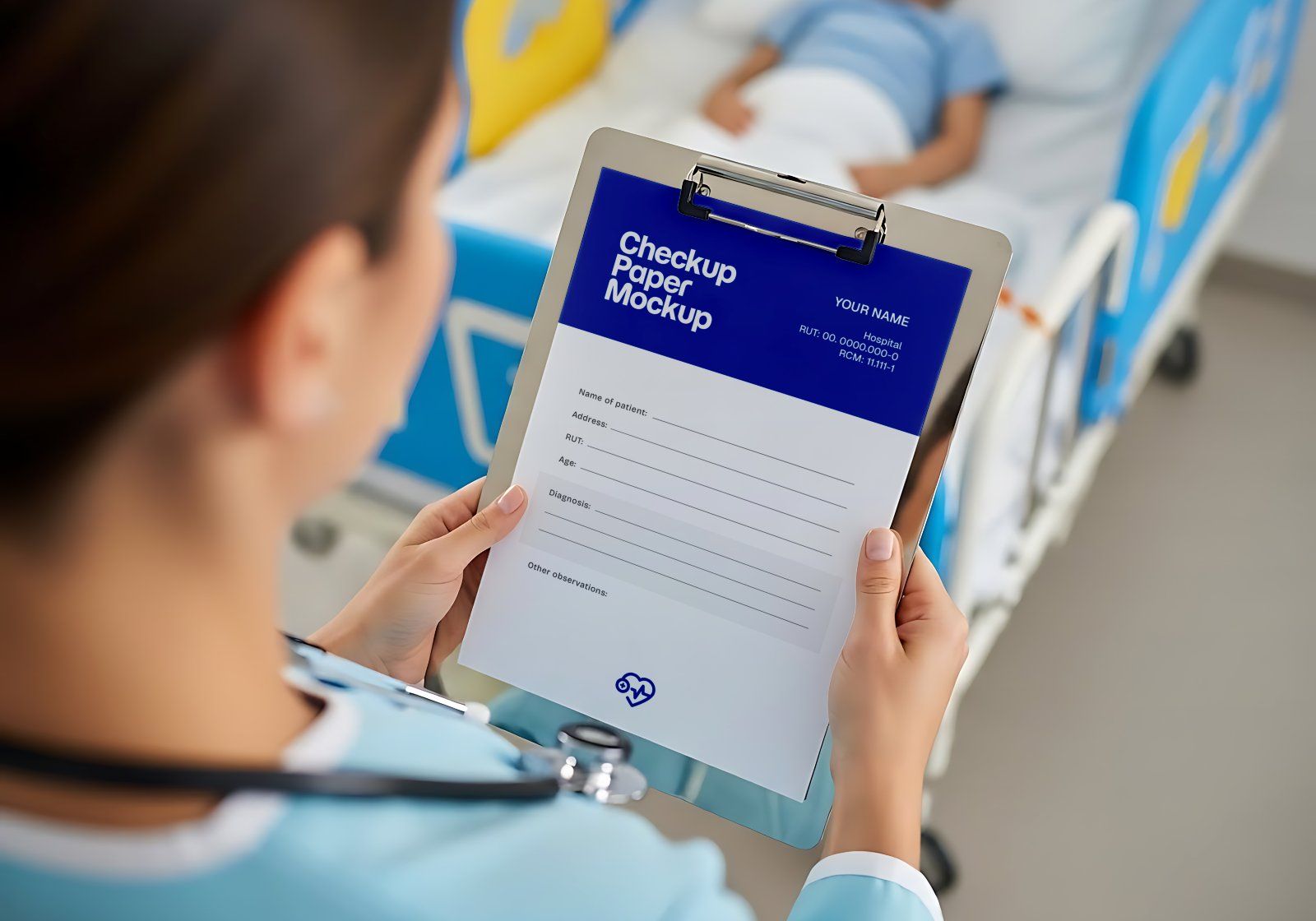 Hospital Mockup Bundle Vol.2 – Medical Branding PSD Pack (Ambulance, Nurse Uniform, Medicine Bottle, — image 13
