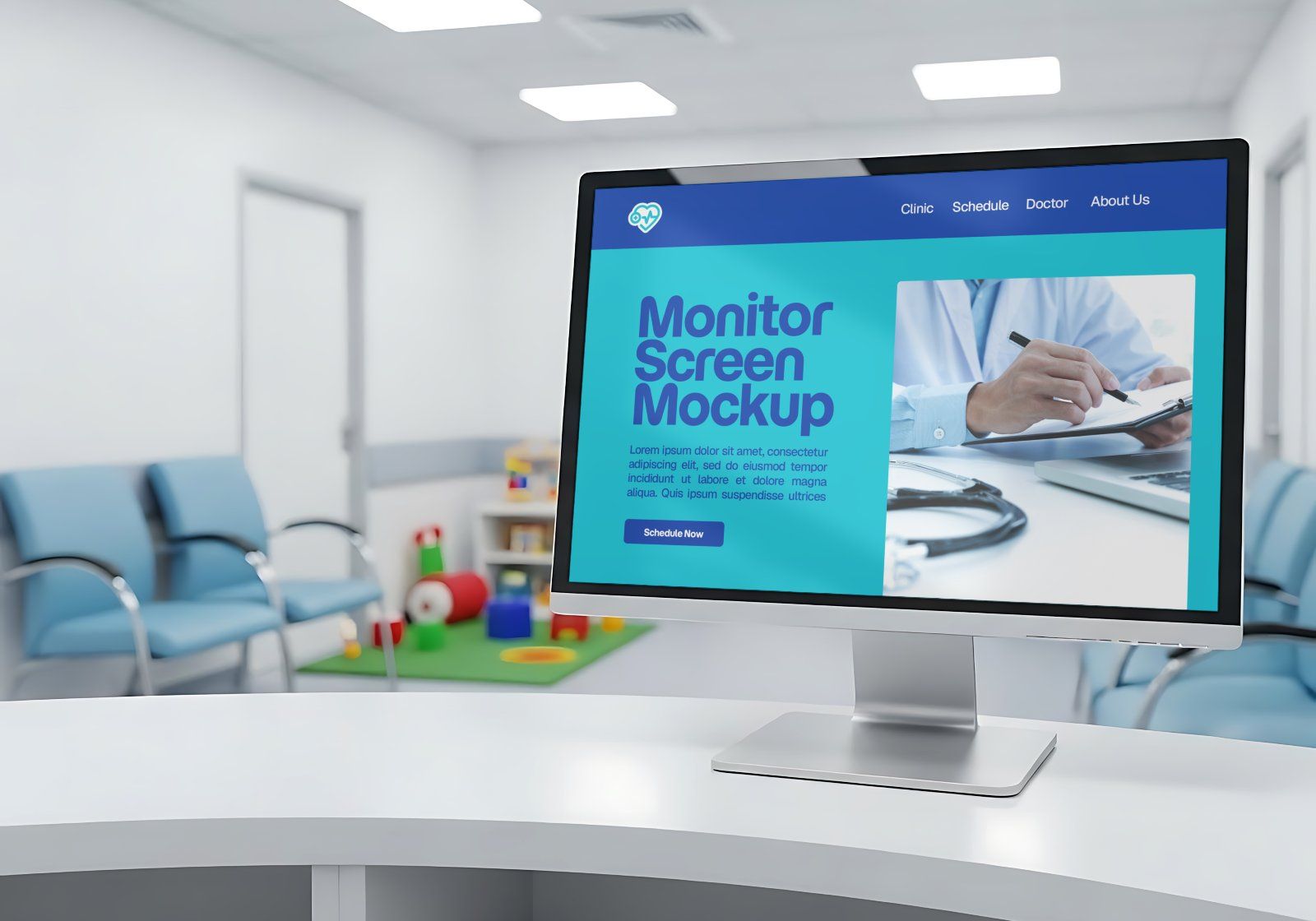 Hospital Mockup Bundle Vol.2 – Medical Branding PSD Pack (Ambulance, Nurse Uniform, Medicine Bottle, — image 9
