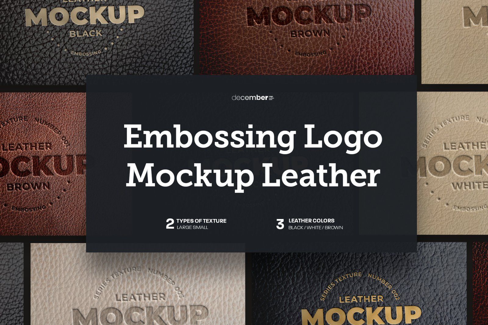6 Embossing Logo Mockup Leather — image 1