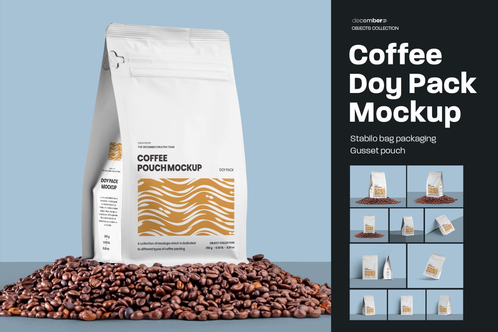 10 Coffee Bag Doy Pack Mockups — image 1