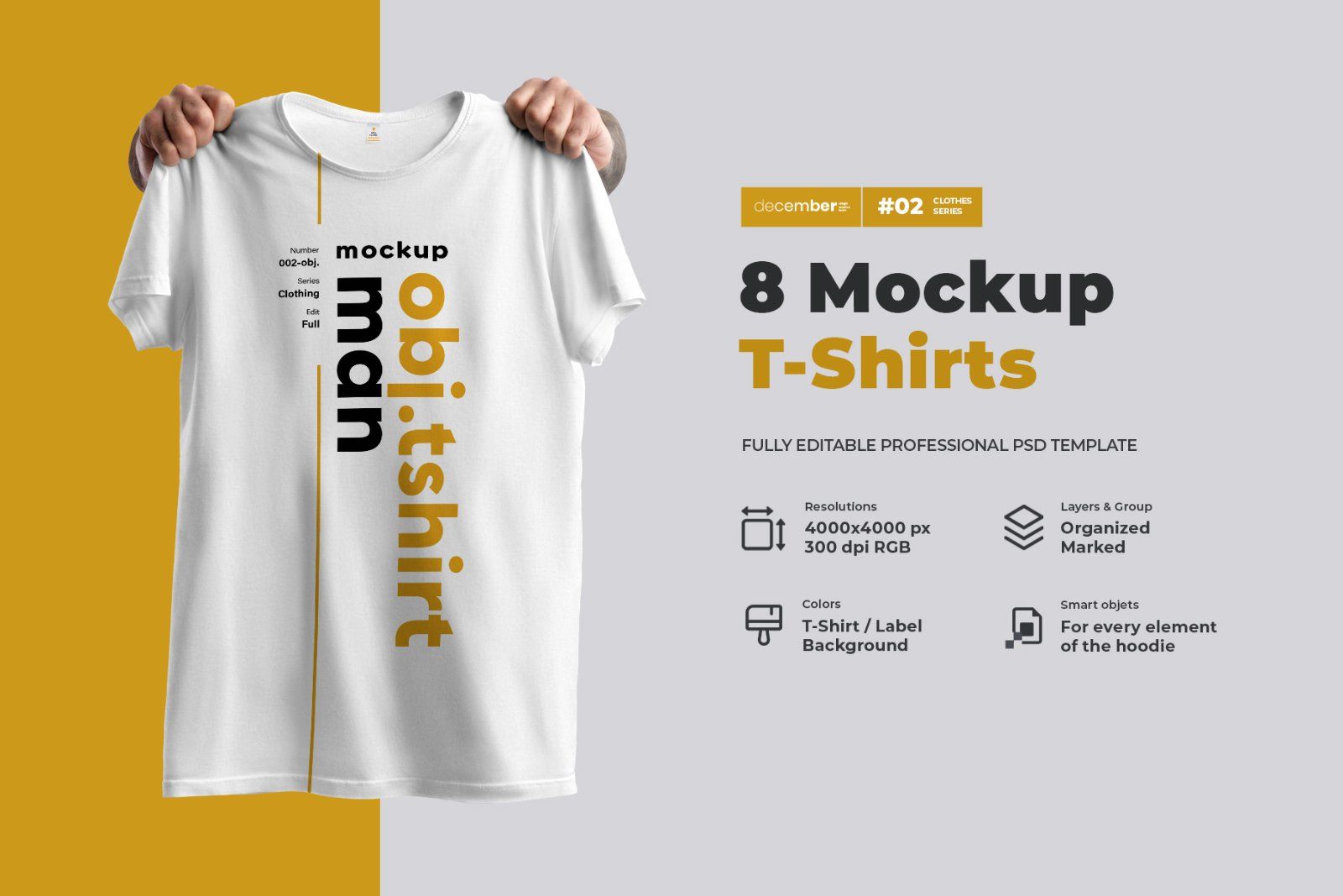 8 Mockups T-shirts With Different Angles — image 1