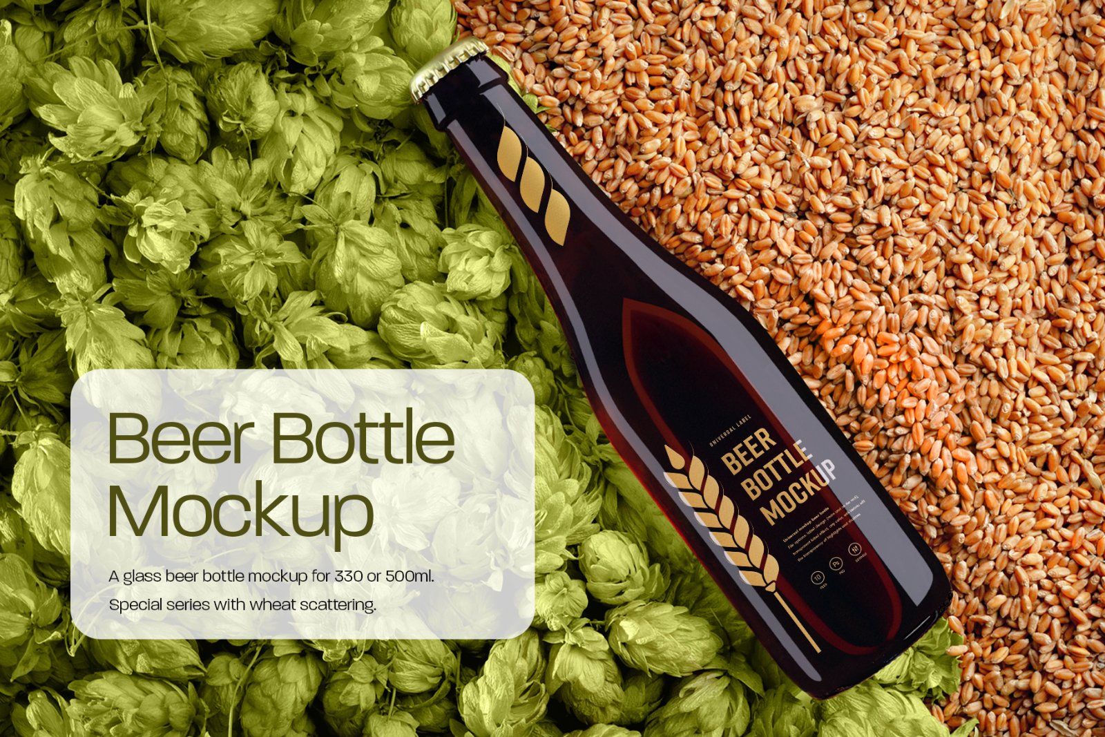 10 Mockup of a Glass Beer Bottle — image 1