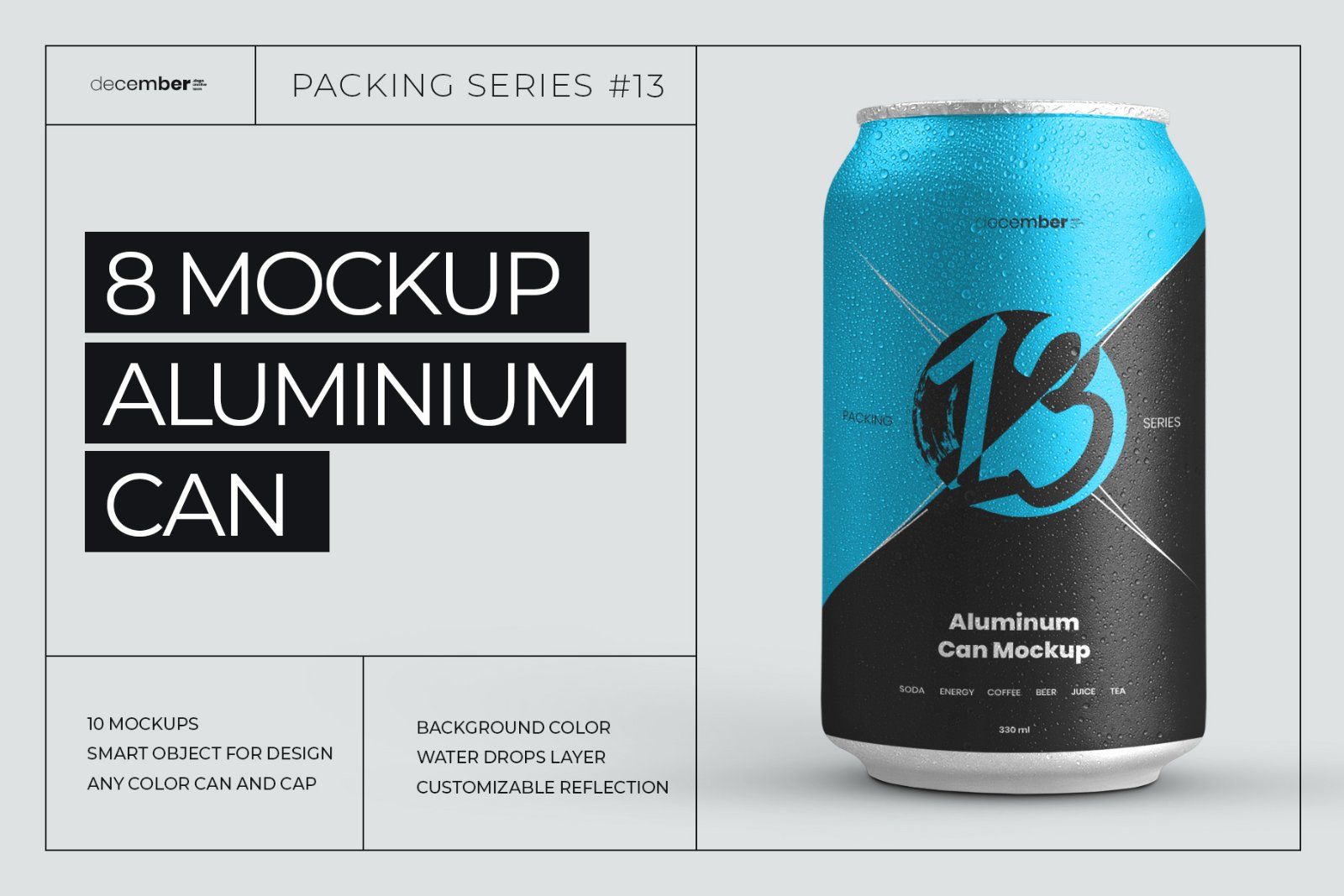 8 Mockups Aluminium Can — image 1
