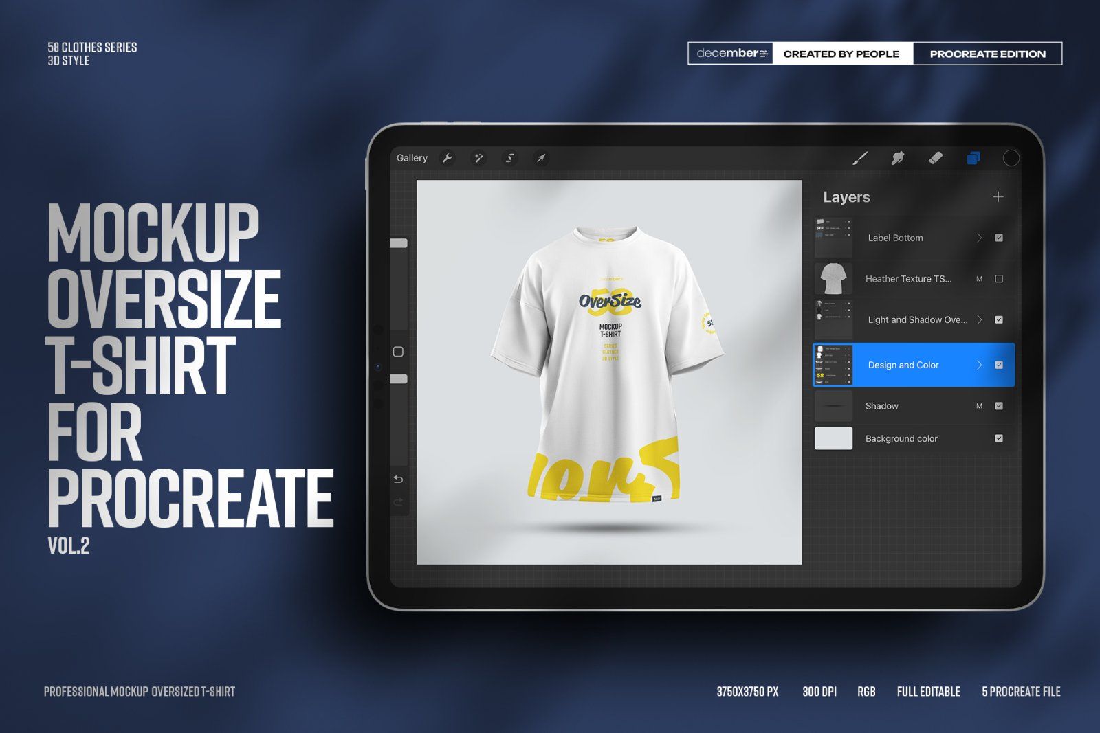 5 Mockups Oversize T-shirt for Procreate vol.2 — image 1