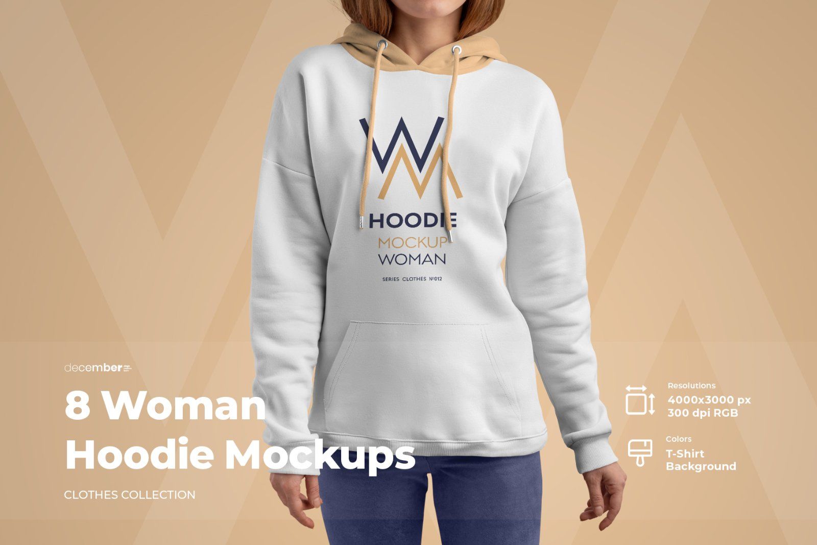 8 Mockups Woman Hoodie — image 1