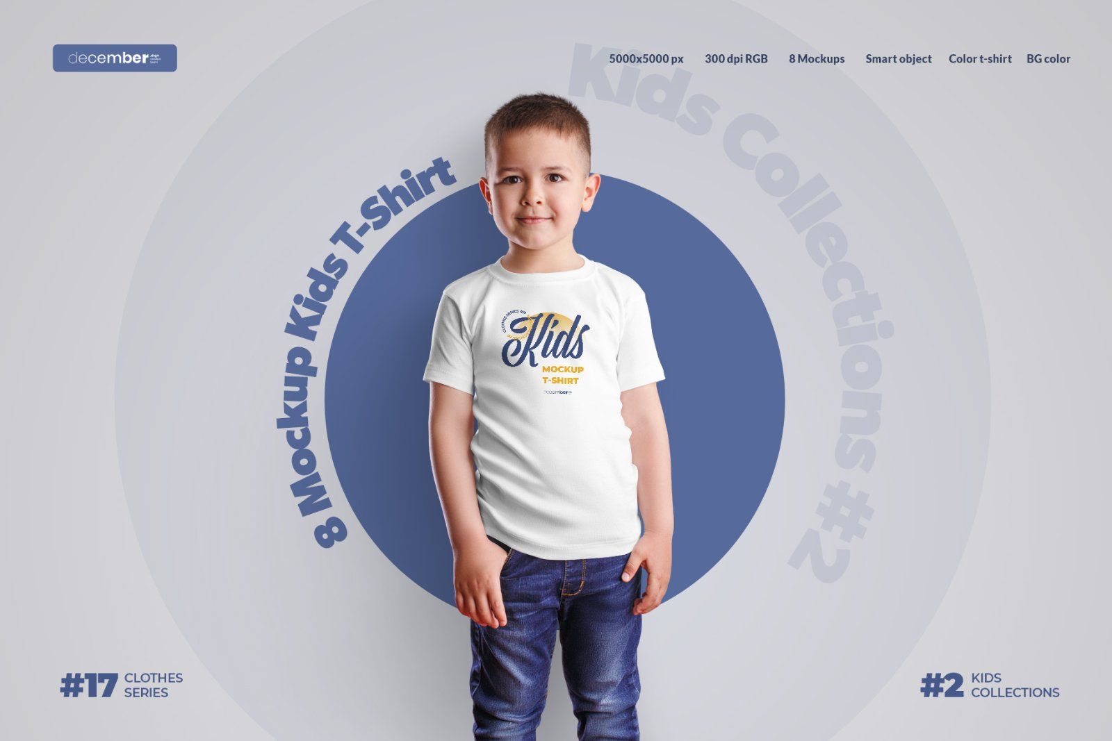 8 Mockups Kids Boy T-shirt — image 1