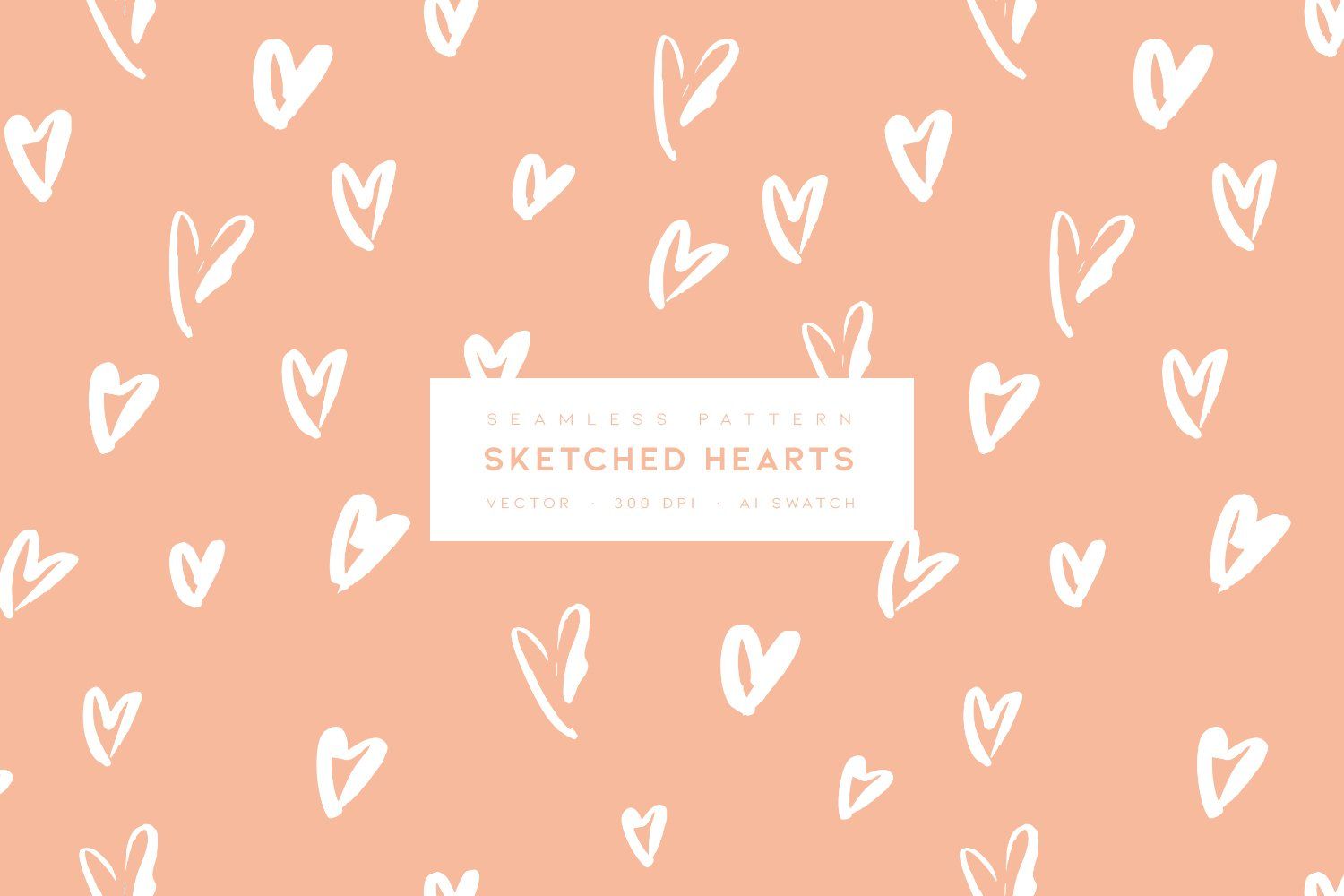 Sketched Hearts Pattern — image 1