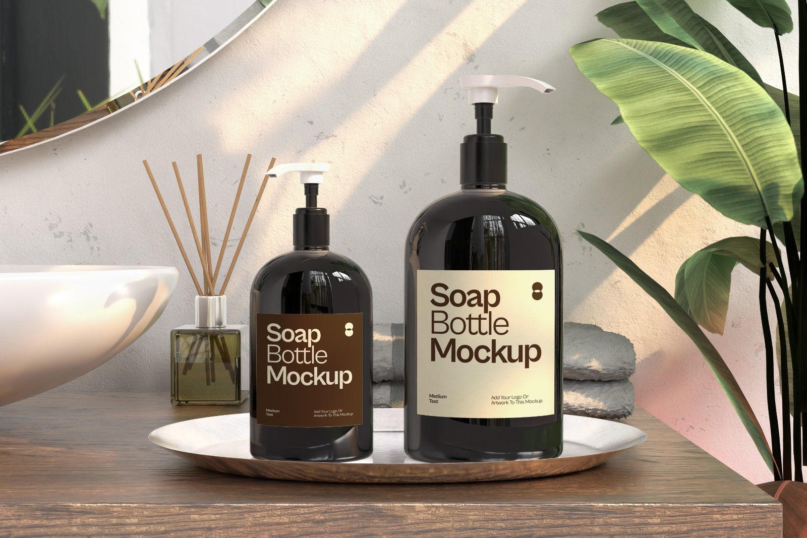 Soap Bottle On Tray Mockup — image 2
