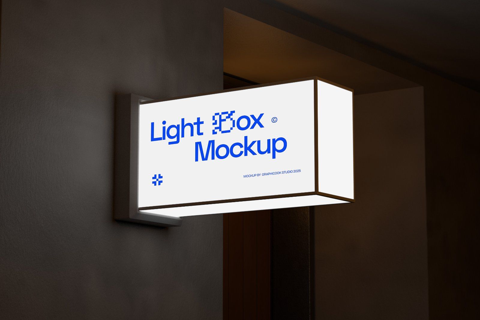 Night Wall Sign Mockup — image 2