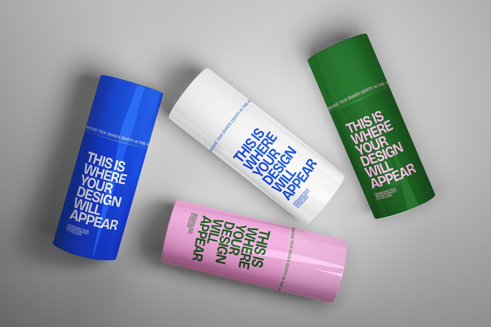 Glossy Tube Rounded Packaging Mockup — image 2