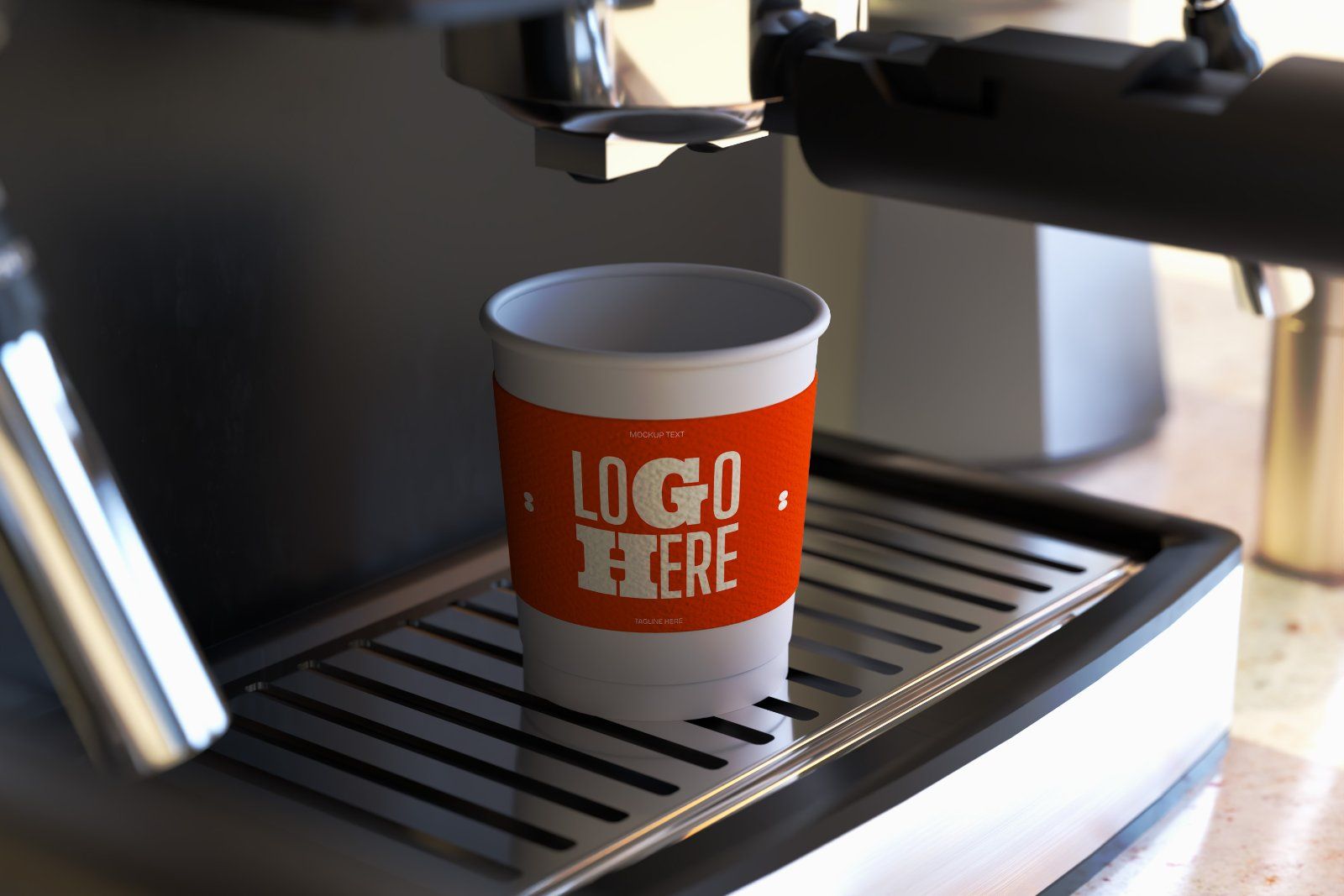 Coffee Cup On The Machine Mockup — image 2