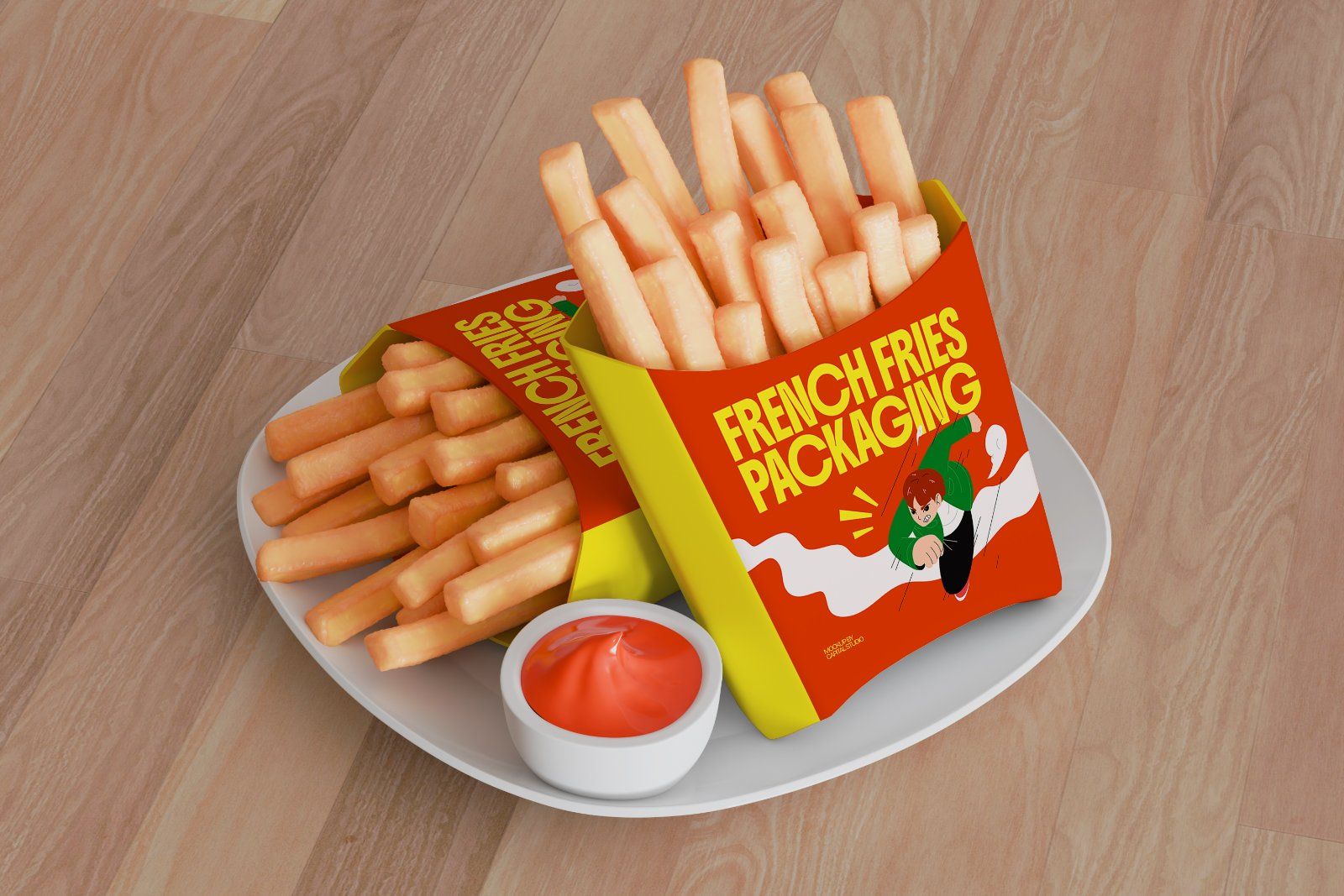 French Fries Packaging Mockup — image 2