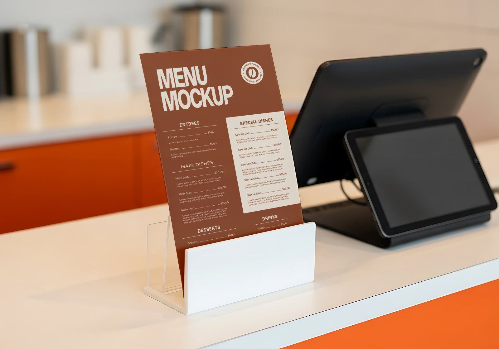 Premium Branding Brown Cafe Coffee Shop Mockup — image 16