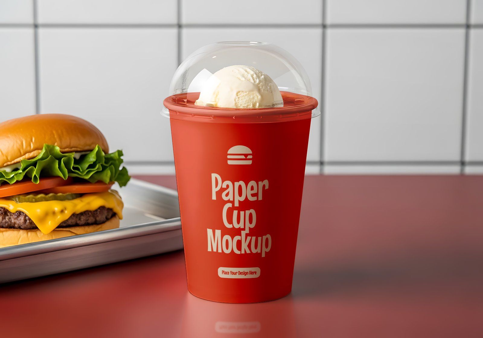 Premium Branding Big Burger Mockup — image 15