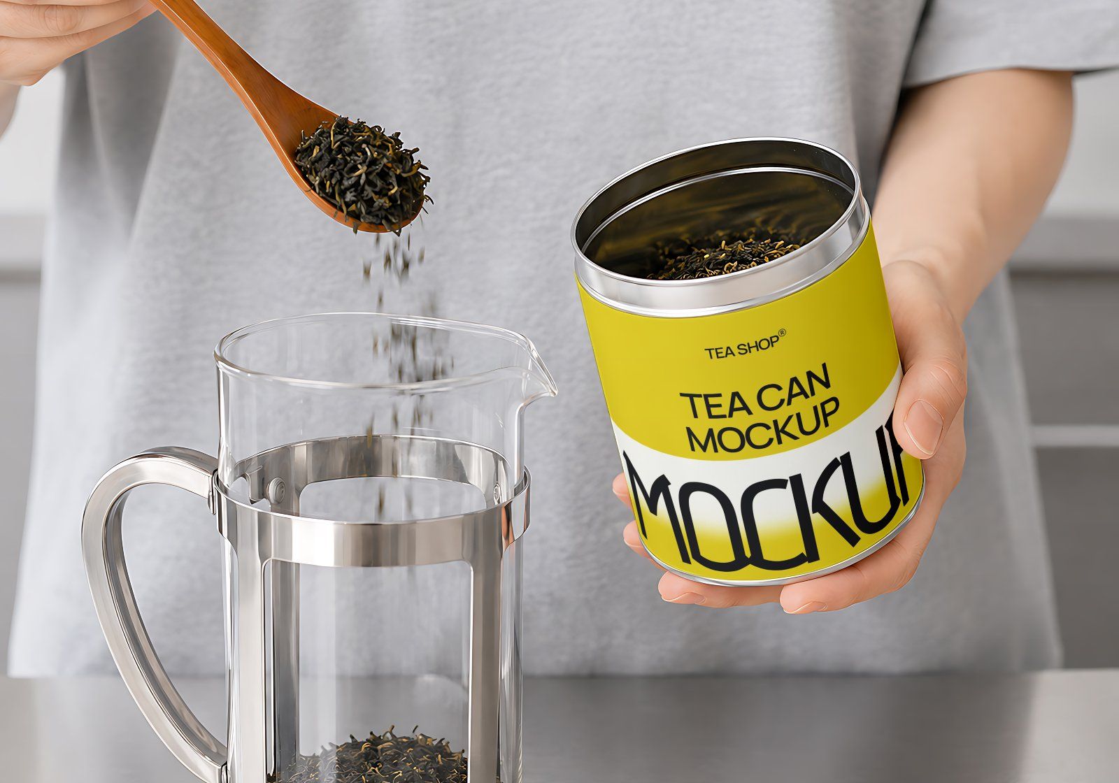 Premium Tea Shop Branding Mockup Bundle – 15 Aesthetic PSD Scenes for Tea House & Artisan Packaging — image 19
