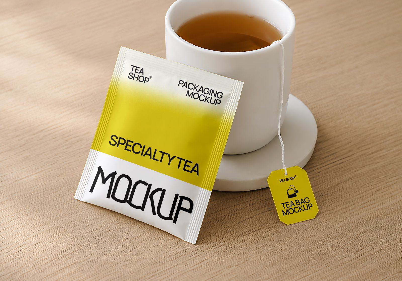 Premium Tea Shop Branding Mockup Bundle – 15 Aesthetic PSD Scenes for Tea House & Artisan Packaging — image 16