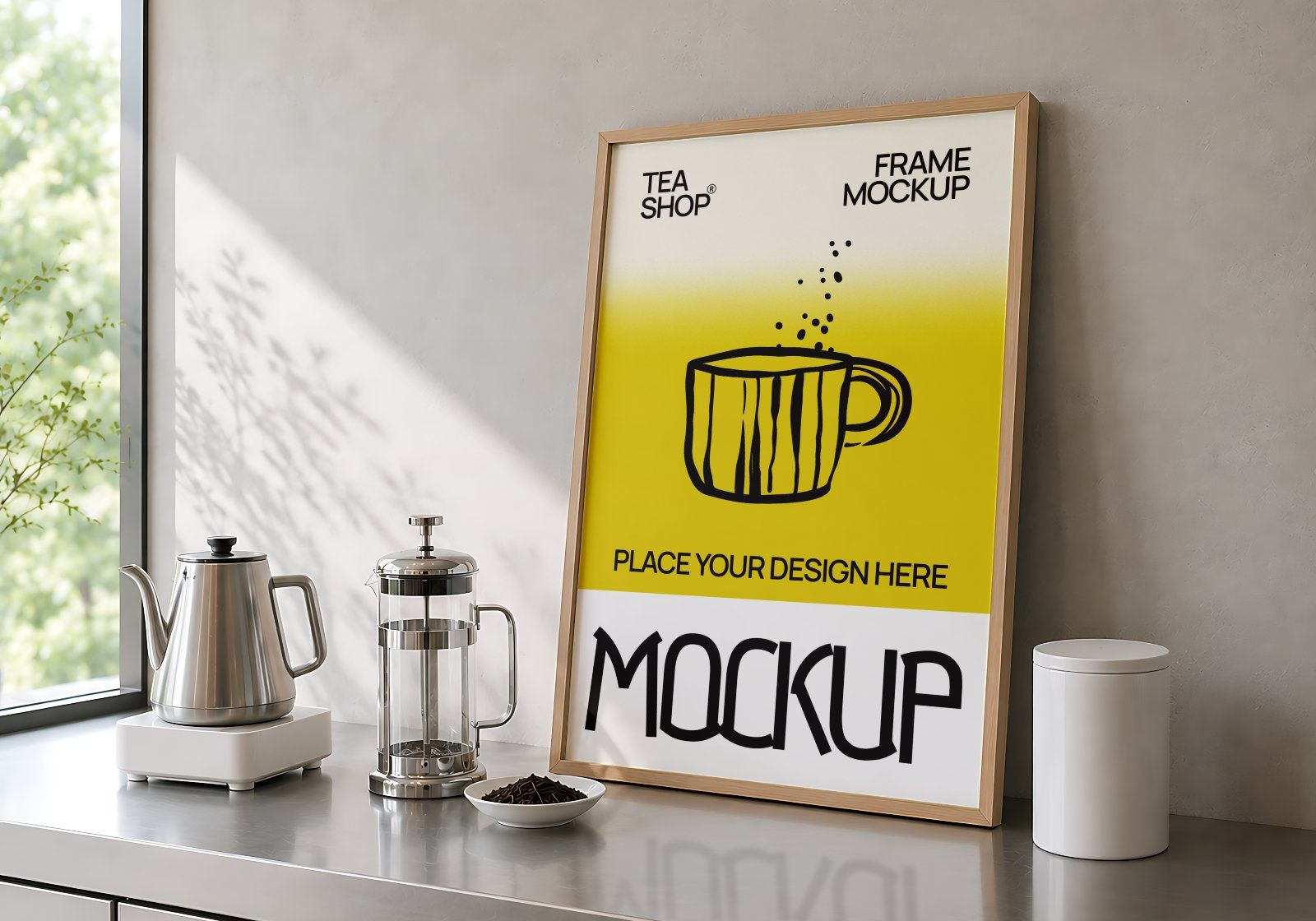 Premium Tea Shop Branding Mockup Bundle – 15 Aesthetic PSD Scenes for Tea House & Artisan Packaging — image 10