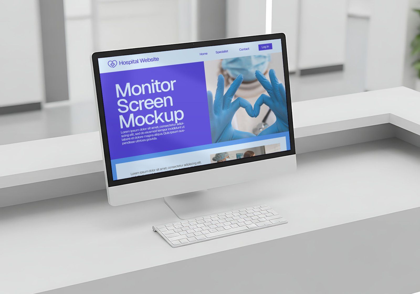 16 PSD Hospital Branding Mockup Kit – Ambulance, Nurse Uniform, Signage, Wayfinding & More — image 4