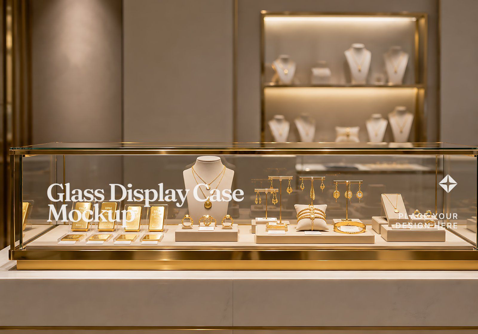 Premium Gold Shop Branding Mockup Bundle – 15 Luxury PSD Scenes for Precious Metal Retail, Jewelry B — image 13