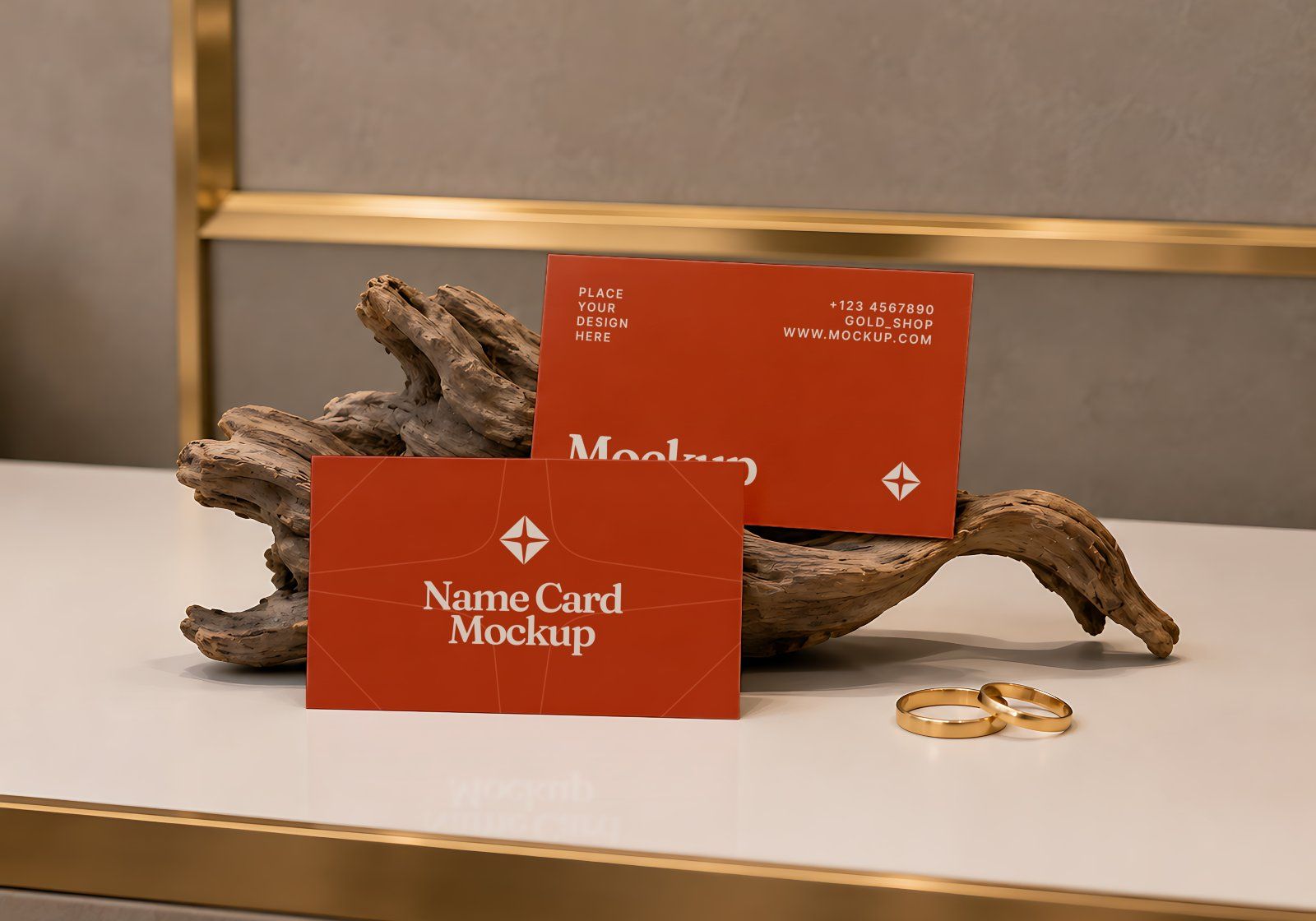 Premium Gold Shop Branding Mockup Bundle – 15 Luxury PSD Scenes for Precious Metal Retail, Jewelry B — image 17
