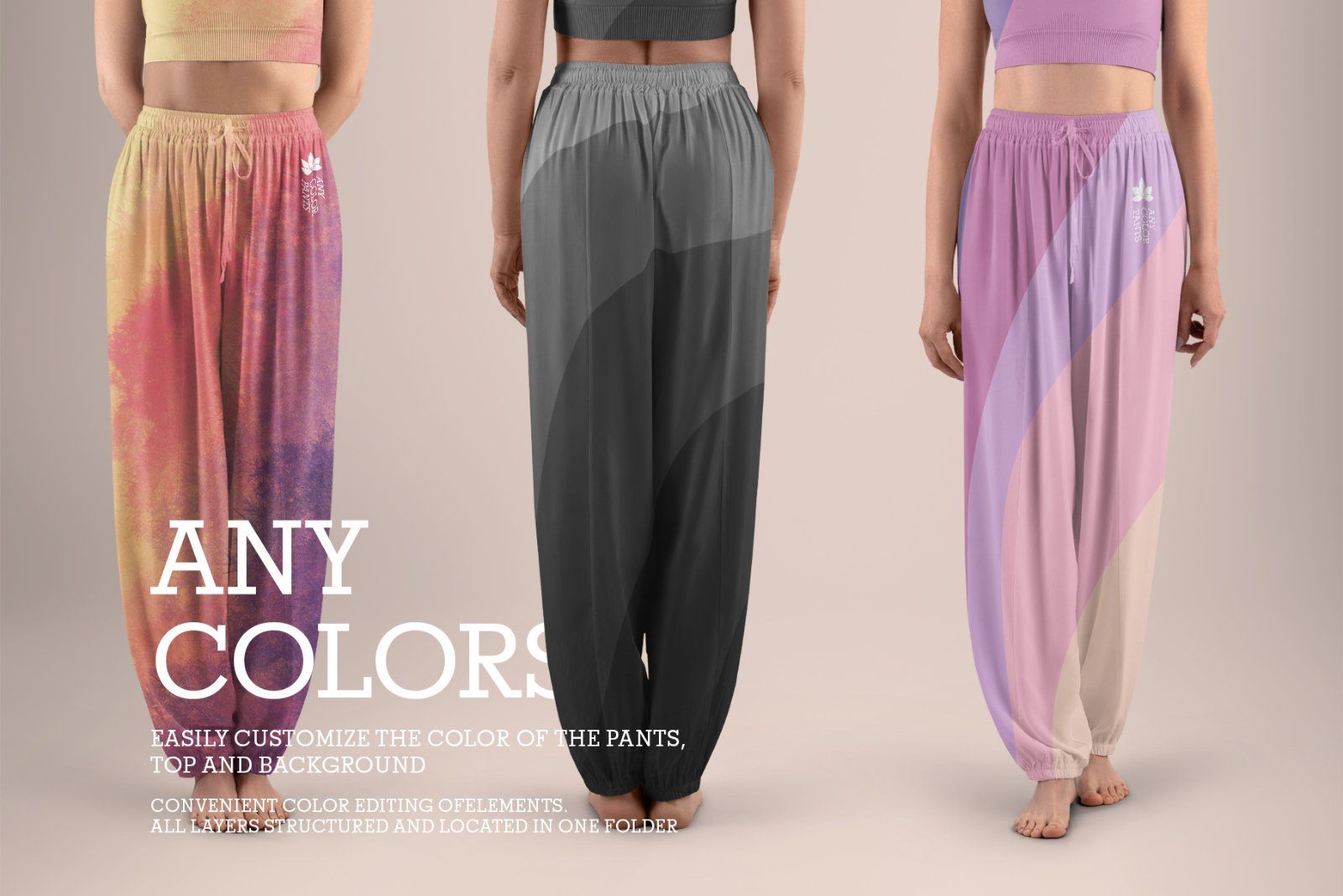 5 Wide Leg Pants Mockups for Yoga and Pilates. vol.01 — image 2