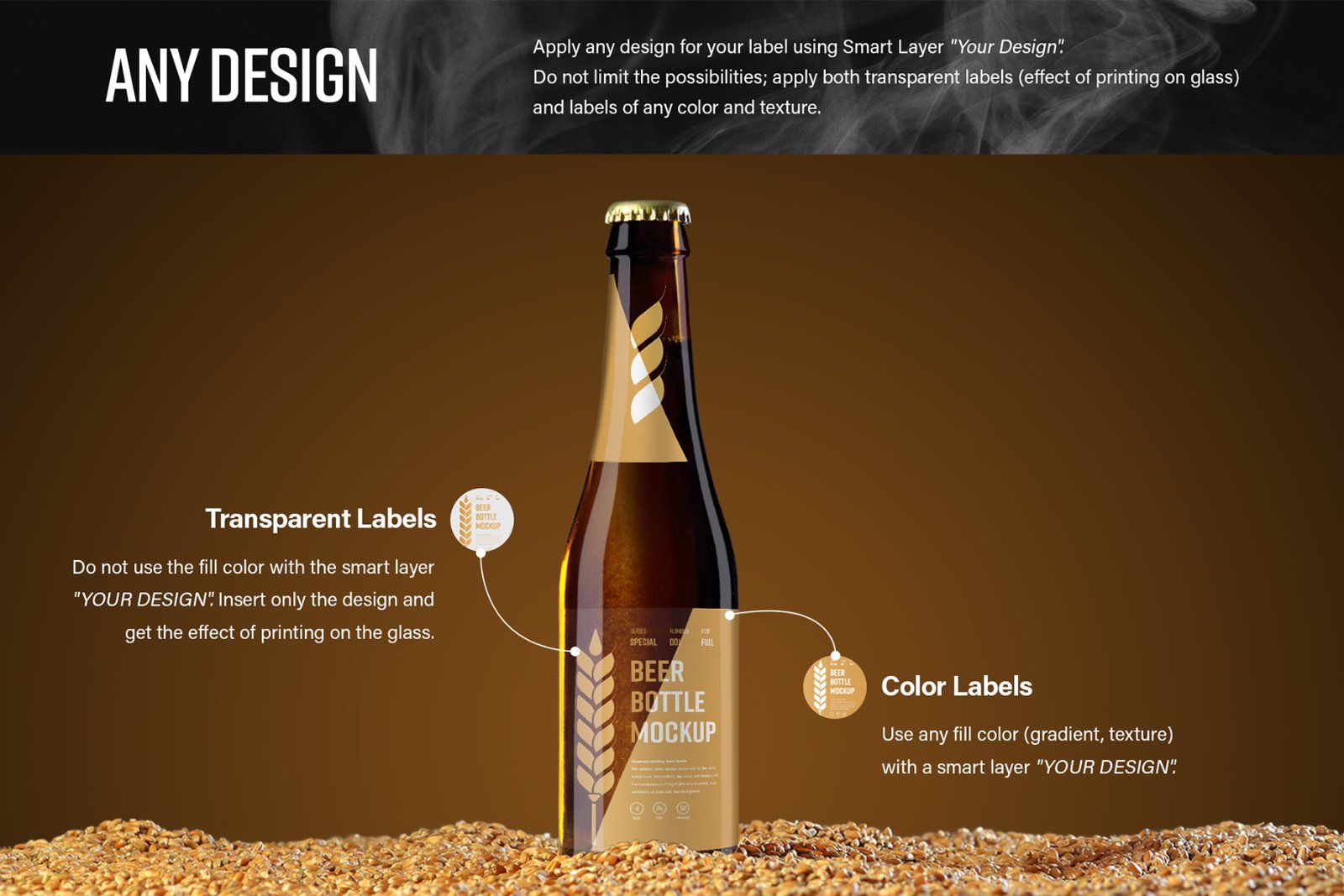 7 Mockups of Glass Beer Bottle — image 2